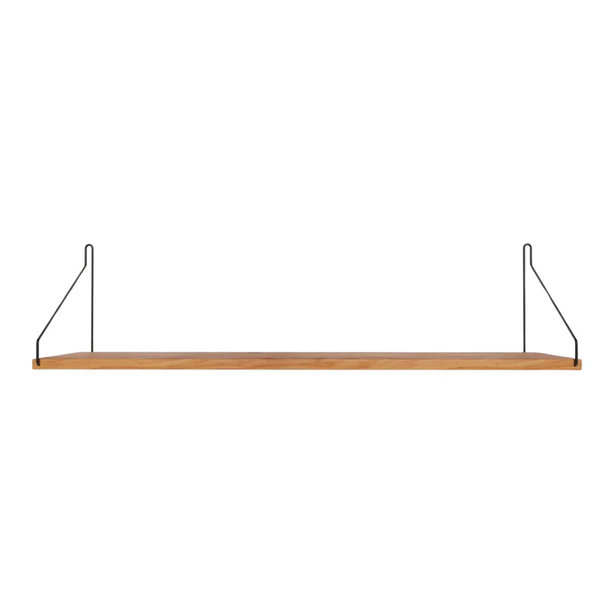 Frama - Single Shelf vägghylla Natural Oak / Black D20 W80 - Kim Richardt - Beige - Trä