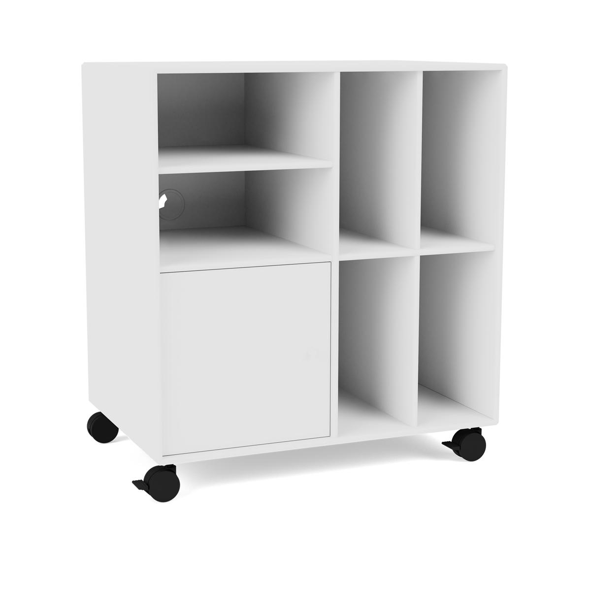 Montana - SPIN II Vinyl Storage, 05-CastorsCR70Black, 101 New White - Quickship - Skåp och vitrinskåp - Peter J. Lassen - Vit