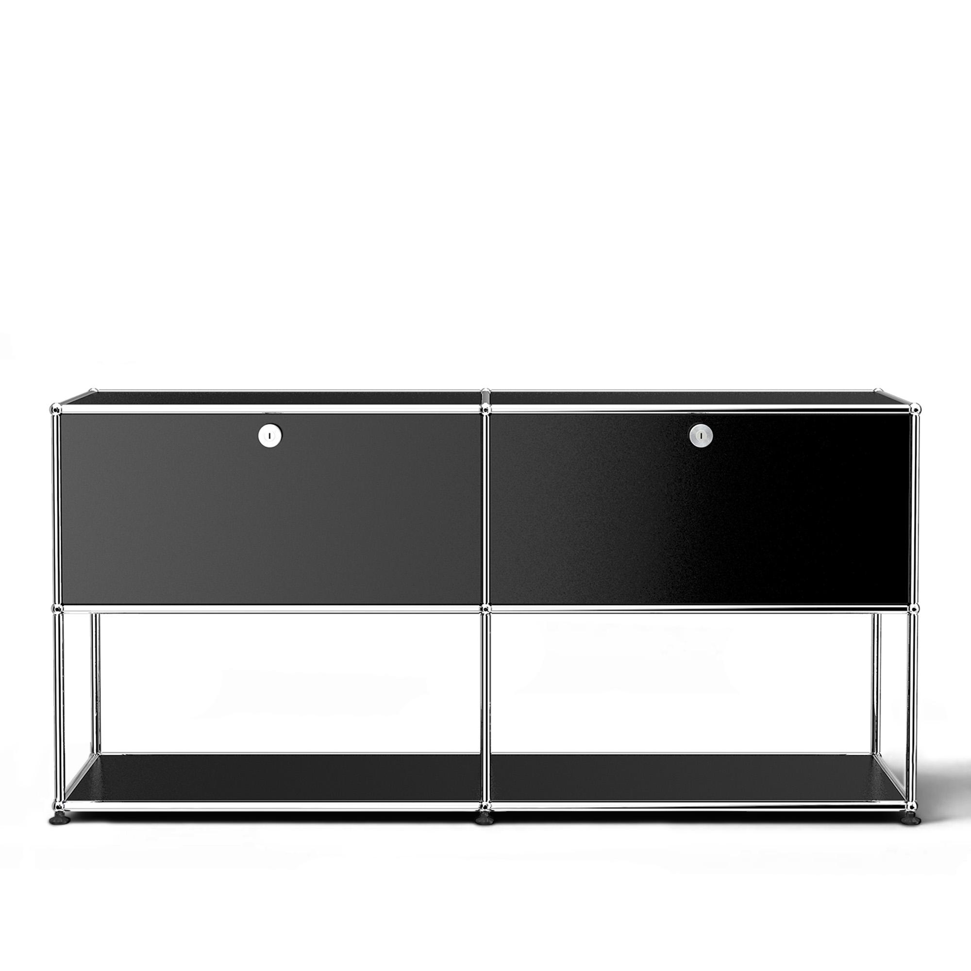 USM - USM Haller 40 Sideboard Graphite Black - Sideboards - Fritz Haller & Paul Schärer - Svart - Metall