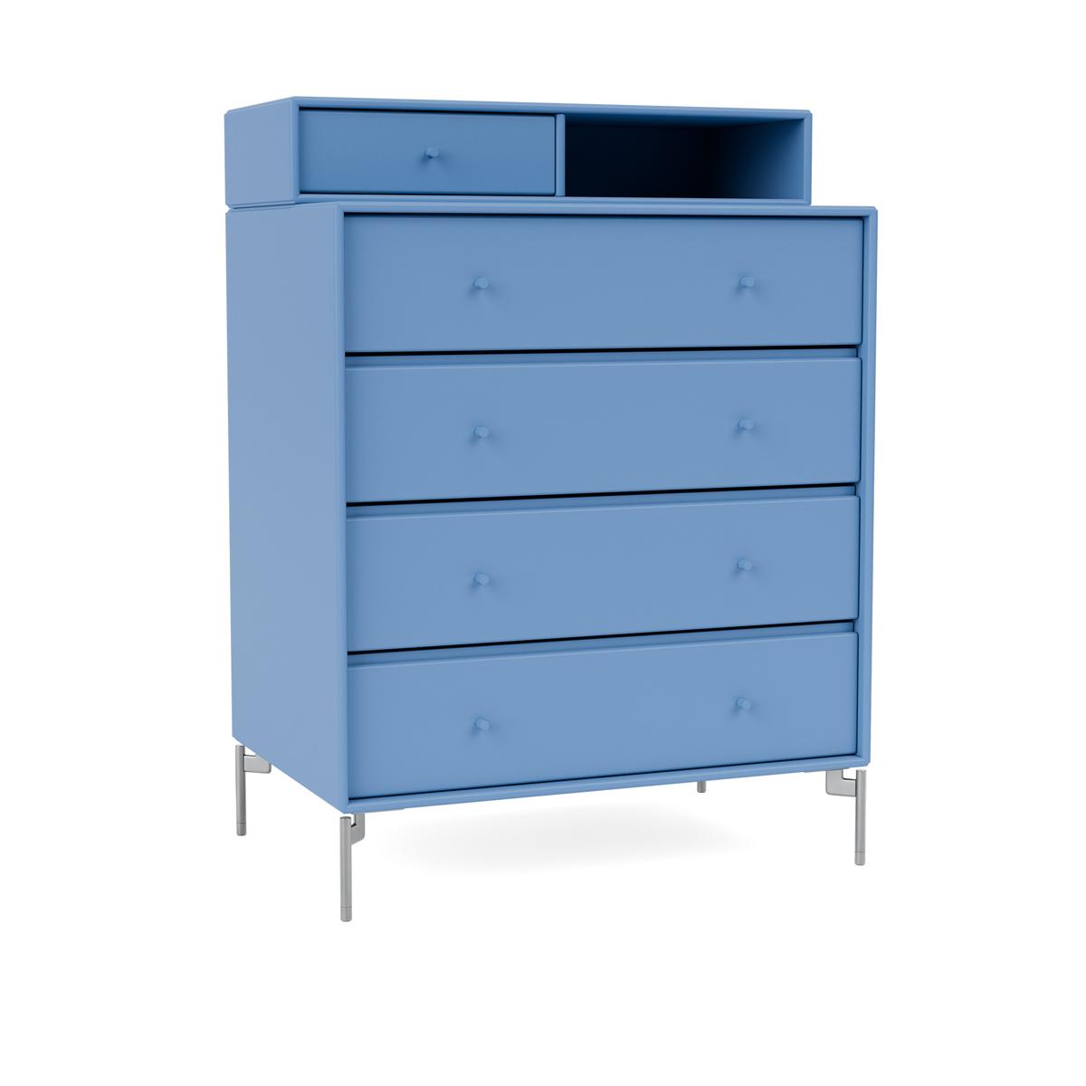 Montana - Keep Chest Of Drawers 154-Azure Matt Chrome - Byråer - Peter J. Lassen - Blå - Trä