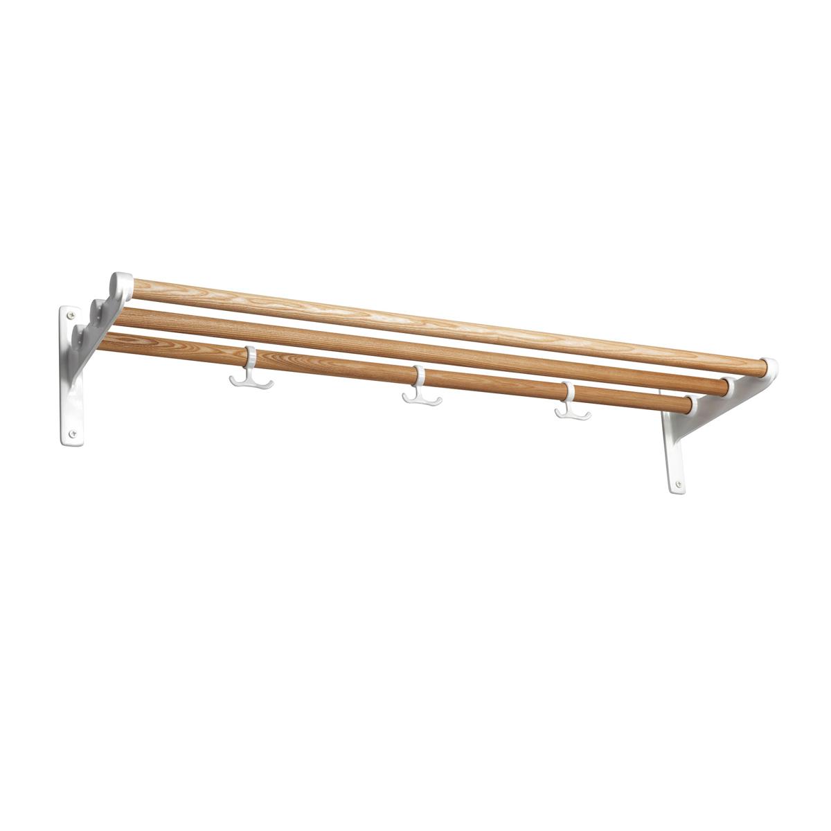 Essem Design - Nostalgi Hatthylla/Skohylla Ask/Vit, 100 cm - Hatthyllor och skohyllor - Gunnar Bolin - Träfärgad,Vit - Metall/Trä
