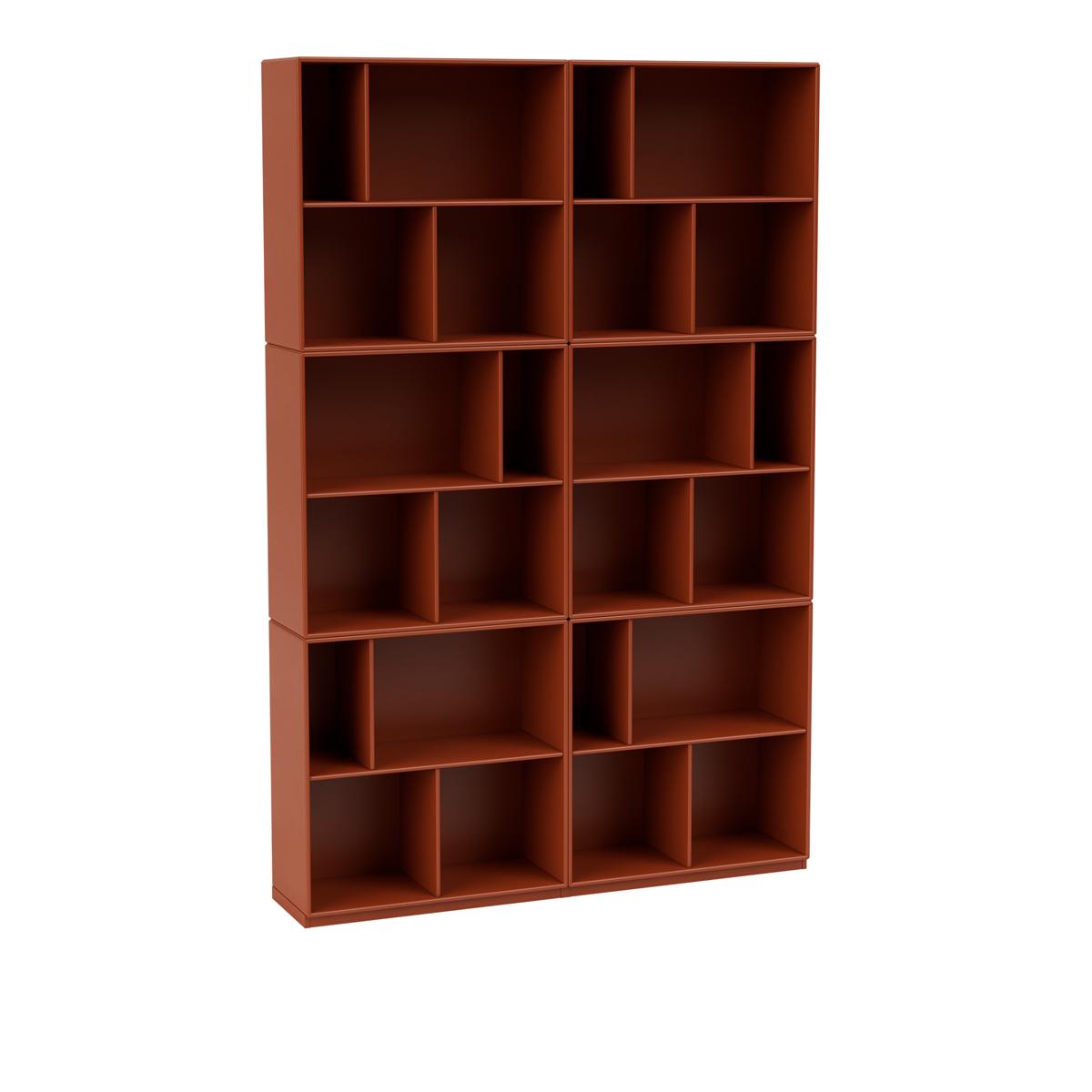 Montana - Read Spacious Bookshelf 162-Hokkaido 06 Plinth 3 cm - Hyllor - Peter J. Lassen - Röd - Trä