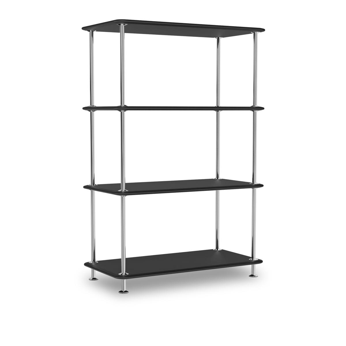 Montana - Montana Free 300000 207-Blackstructure 44C-Chrome - Hyllor & Hyllsystem - Jakob Wagner - Svart - Metall/Trä