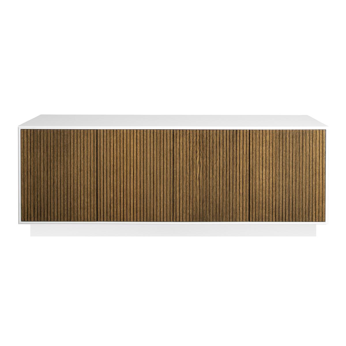 Englesson - Line Skänk 4 Dörrar Sockel 6604BW-DB Burned Walnut / White - Skänkar och sideboards - Trä