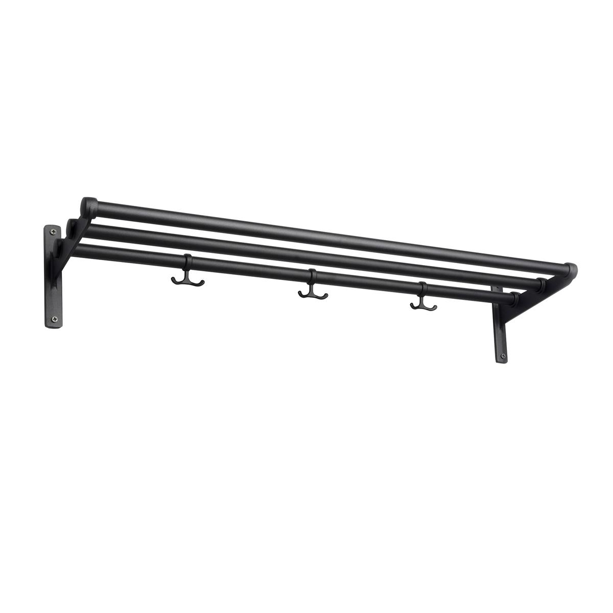 Essem Design - Nostalgi Hatthylla/Skohylla Svart/Svart, 100 cm - Hatthyllor och skohyllor - Gunnar Bolin - Svart - Metall/Trä