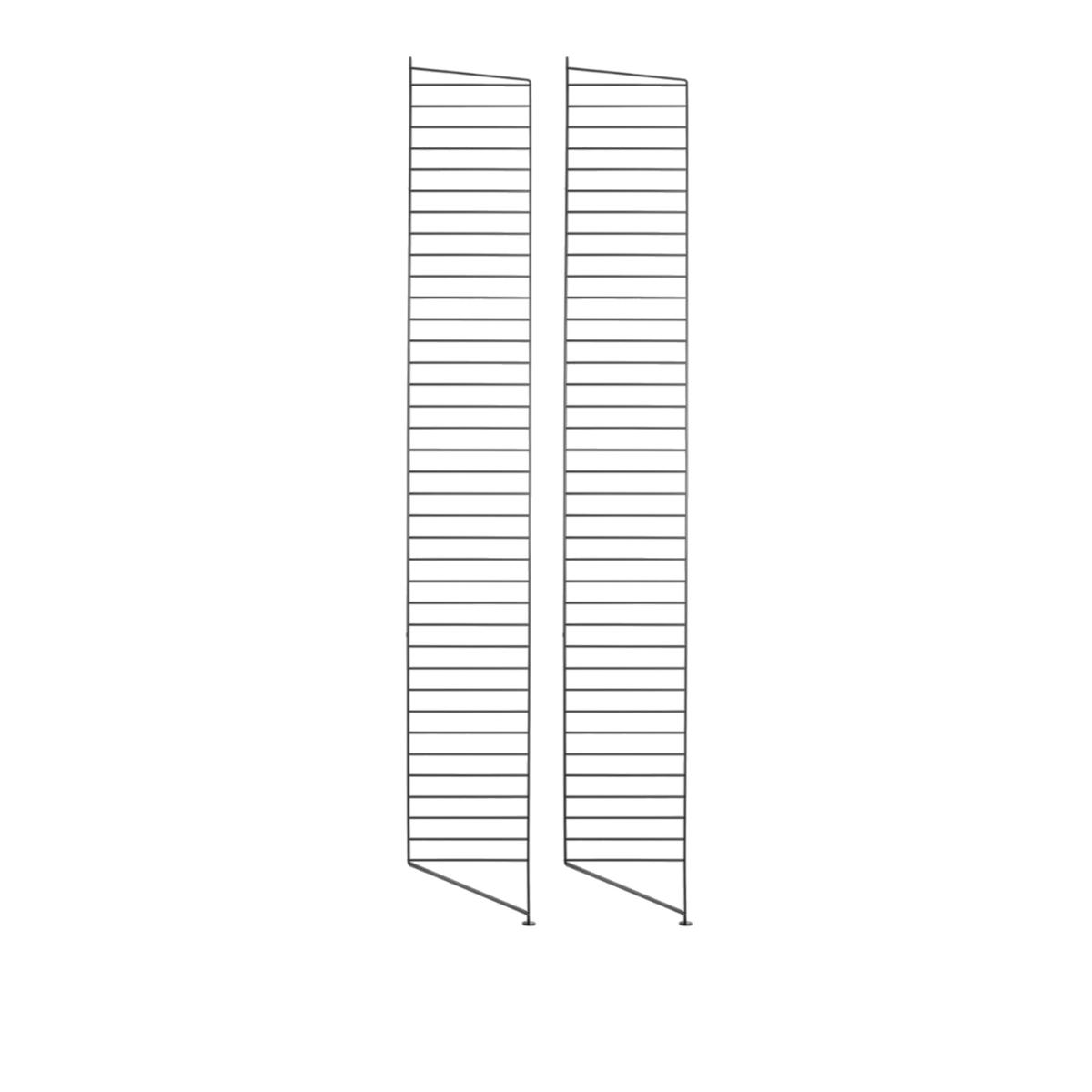 String - Golvgavel 200 x 30 cm 2-pack svart - Hyllor & Hyllsystem