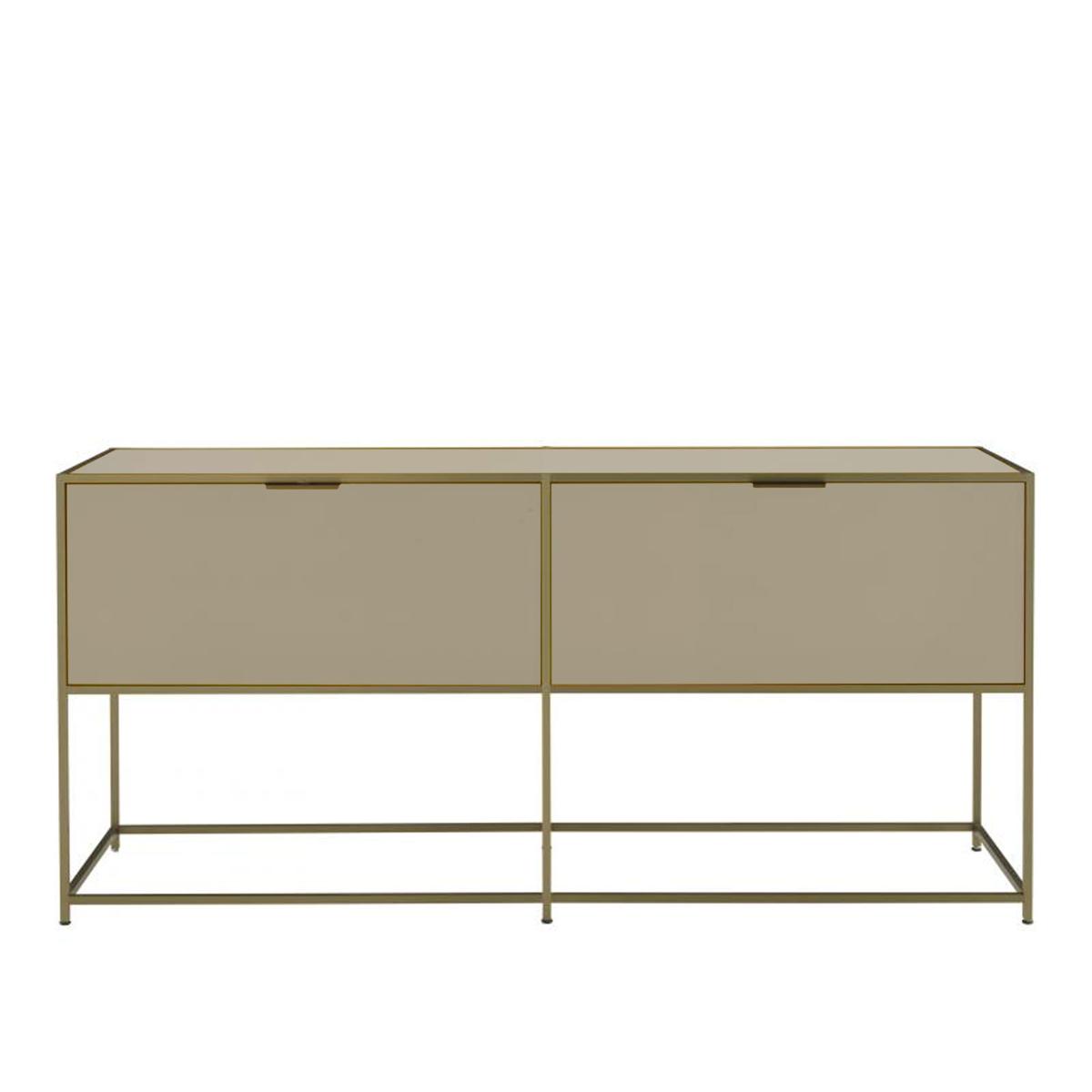 Ligne Roset - Dita Console 1 Flap Door, White Lacquer, Without Glass Shelf - Skänkar och sideboards - Pagnon & Pelhaître - Vit - Metall