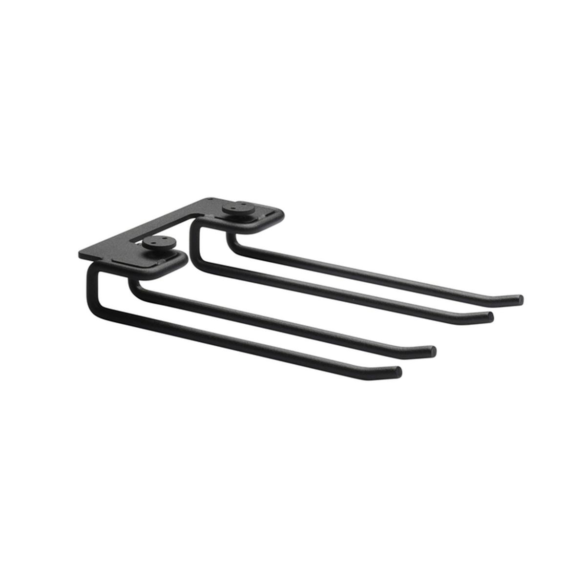 String - Spjut för glas 20 cm 2-pack svart - Hyllsystem - Svart - Metall