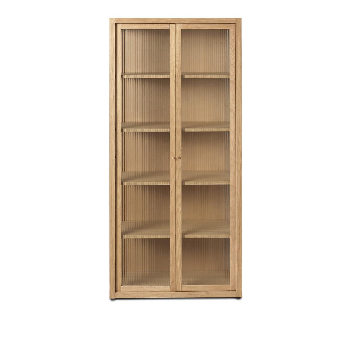 Ferm Living - Reed Vitrine - Natural Oak - Skåp och vitrinskåp - Träfärgad - Trä