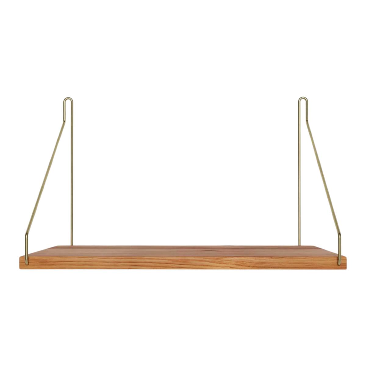 Frama - Single Shelf vägghylla Natural Oak / Brass D27 W40 - Kim Richardt - Beige - Trä