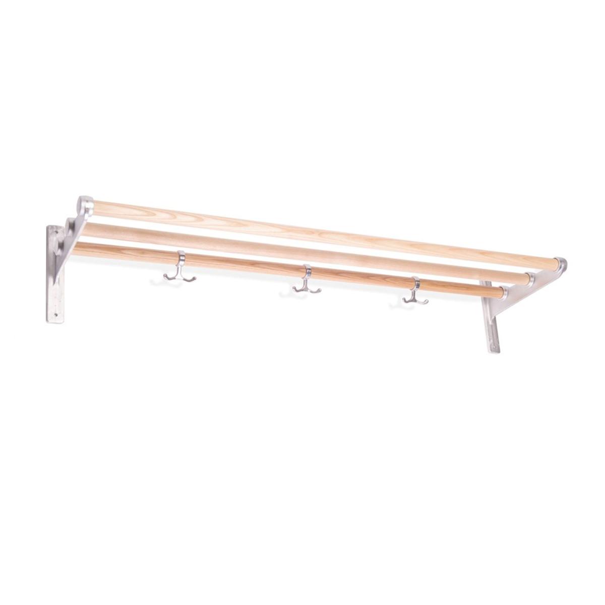 Essem Design - Nostalgi Hatthylla/Skohylla Ask/Aluminium, 100 cm - Hatthyllor och skohyllor - Gunnar Bolin - Silver,Träfärgad - Metall/Trä