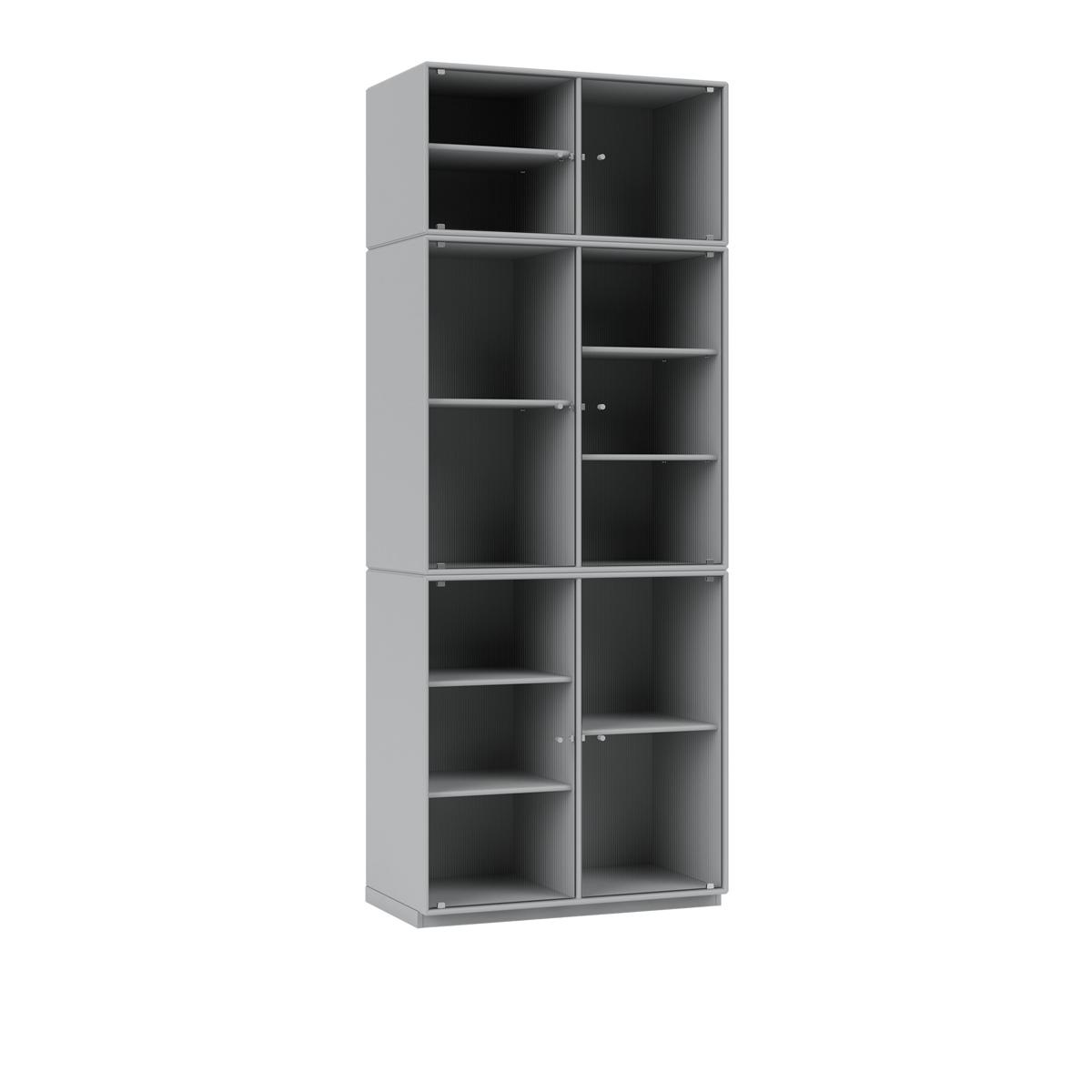Montana - Ripple Iv – Vitrine Cabinet 02-Fjord 06 Plinth 3 cm - Skåp och vitrinskåp - Peter J. Lassen - Blå - Trä
