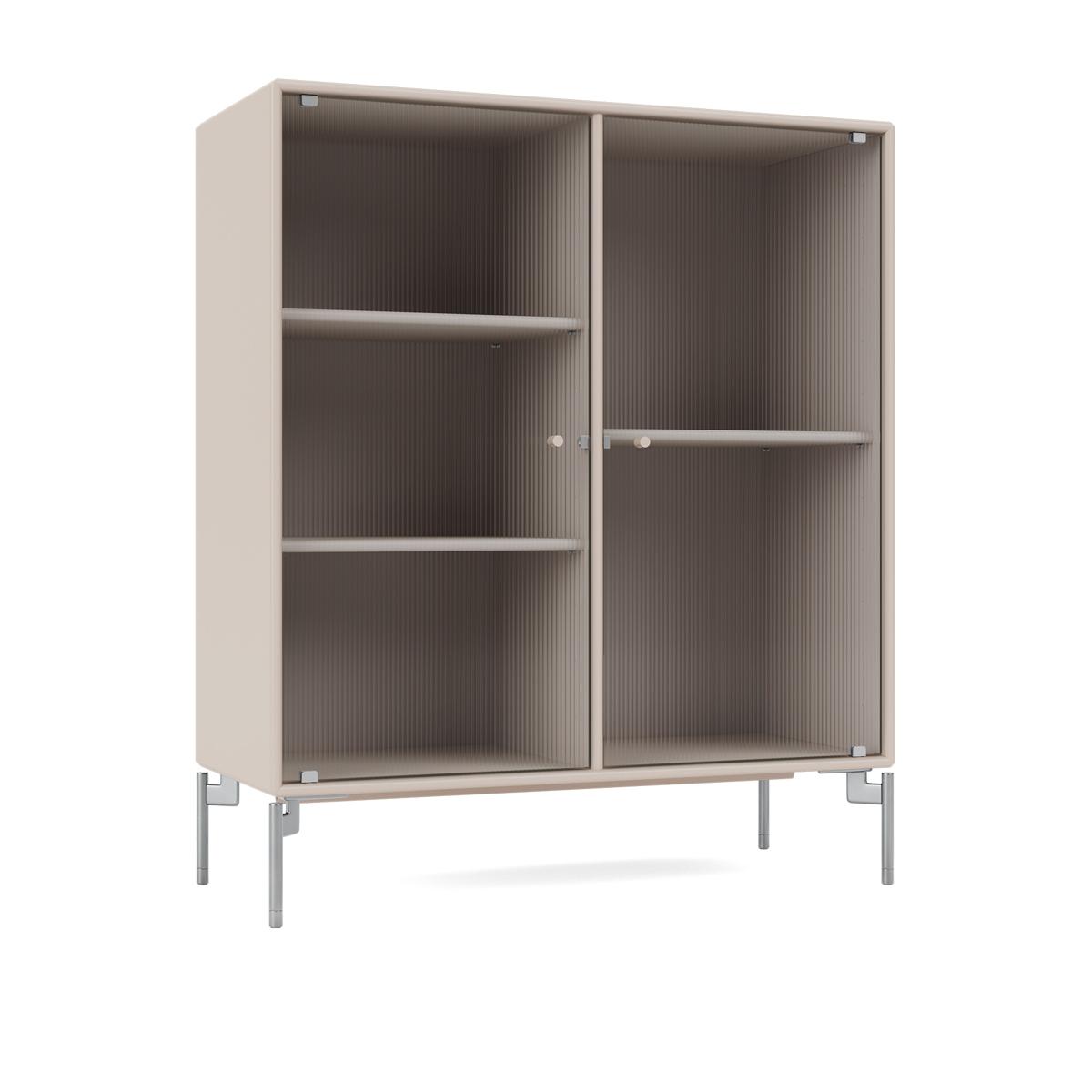 Montana - Ripple Ii – Vitrine Cabinet 168-Clay Matt Chrome - Skåp och vitrinskåp - Peter J. Lassen - Beige - Trä