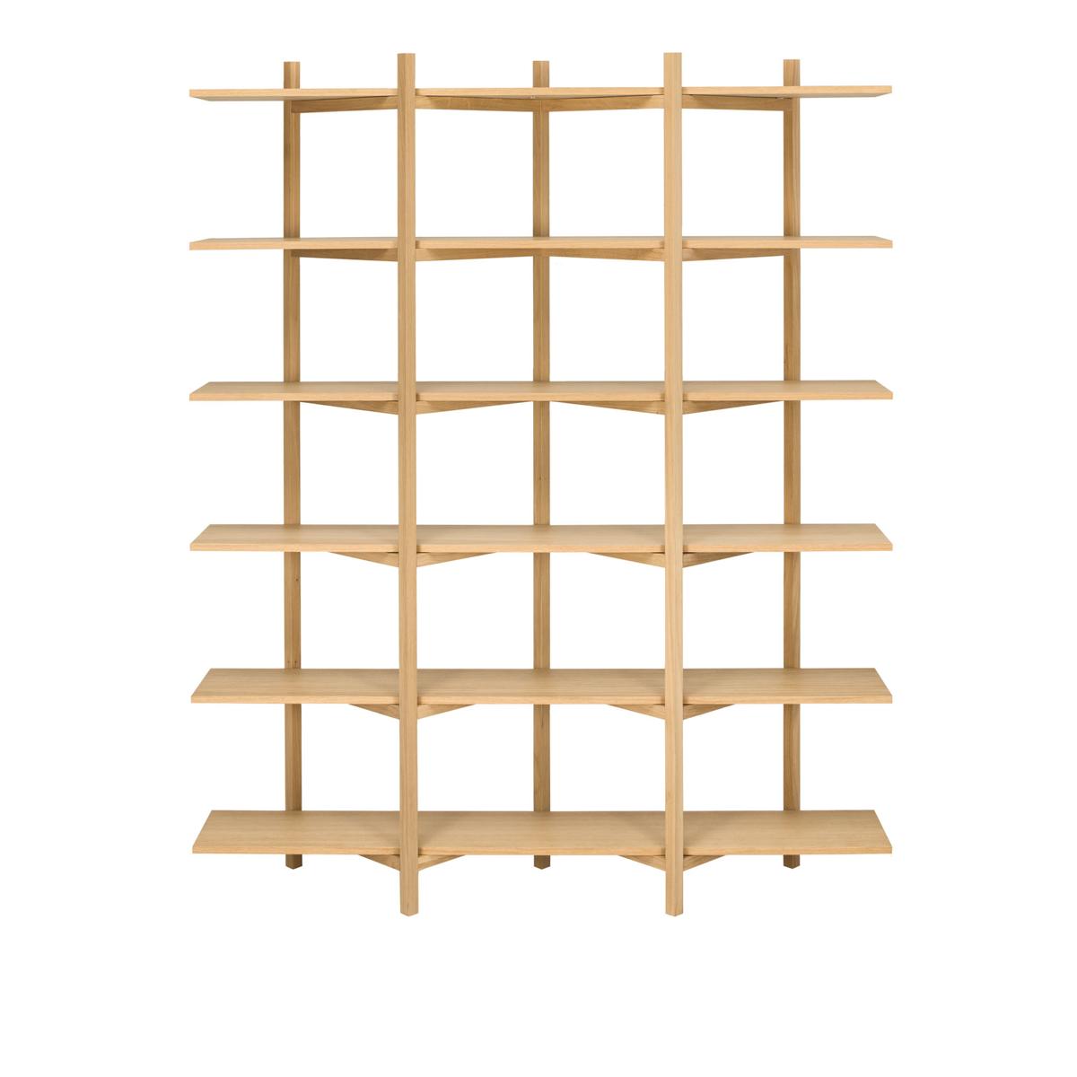HEM - Zig Zag Shelf High - Oak - Hyllsystem - Studio deFORM - Träfärgad - Trä