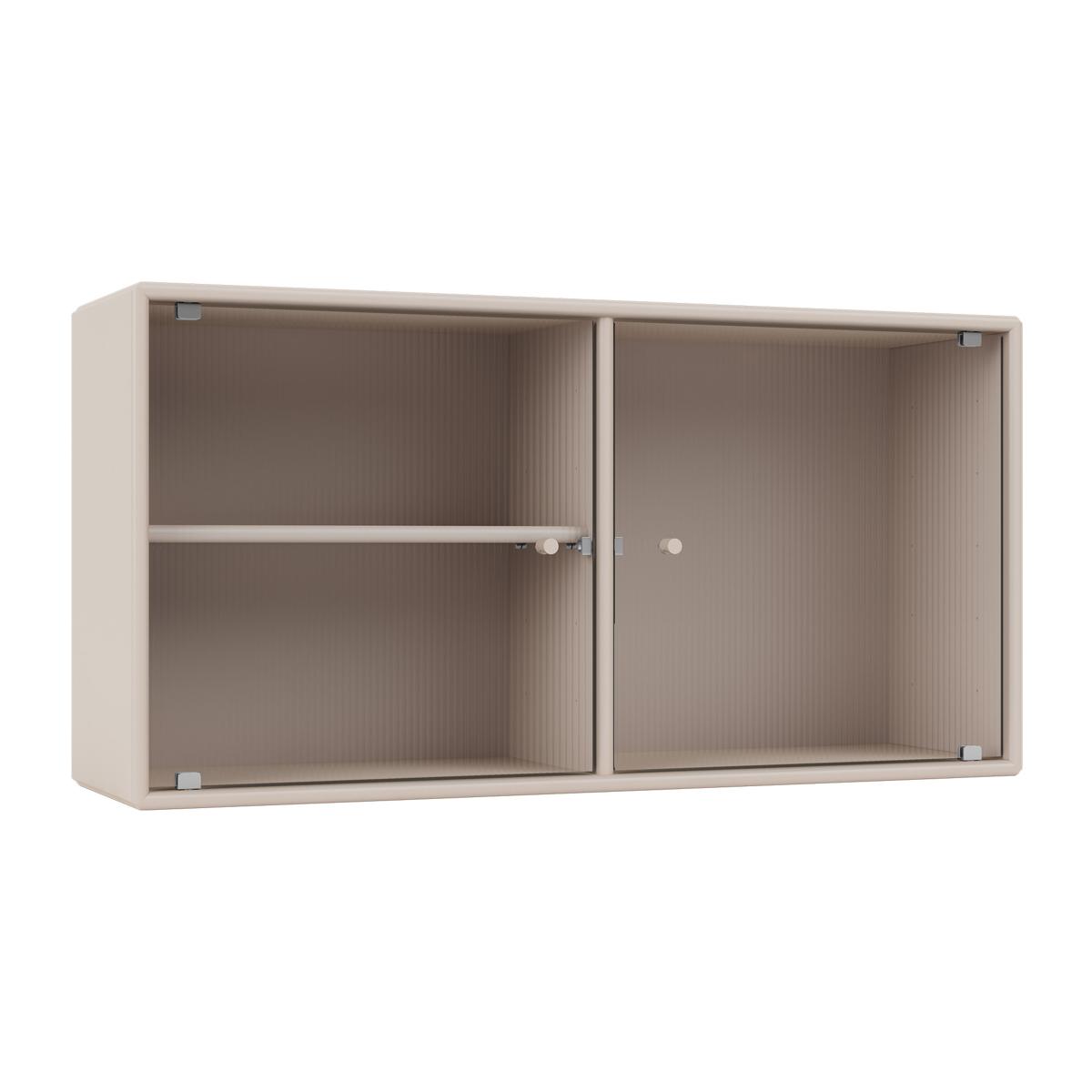 Montana - Ripple I Vitrine Cabinet 168-Clay 04 Suspension Rails - Skåp och vitrinskåp - Peter J. Lassen - Beige - Glas/Trä