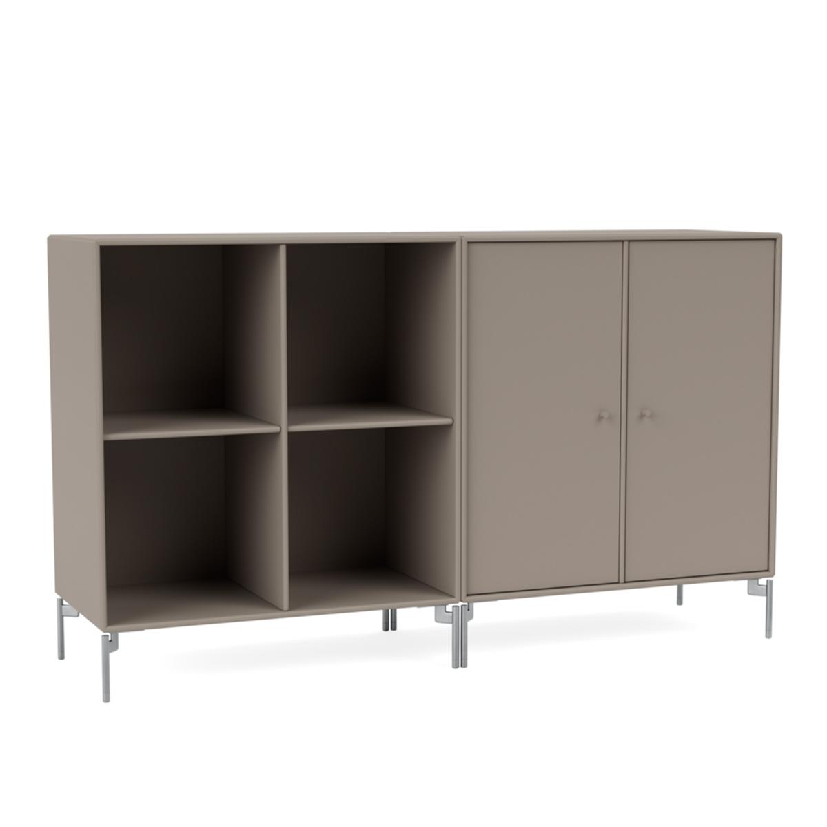 Montana - Pair Classic Sideboard 141-Truffle Matt Chrome - Skänkar och sideboards - Peter J. Lassen - Beige - Trä