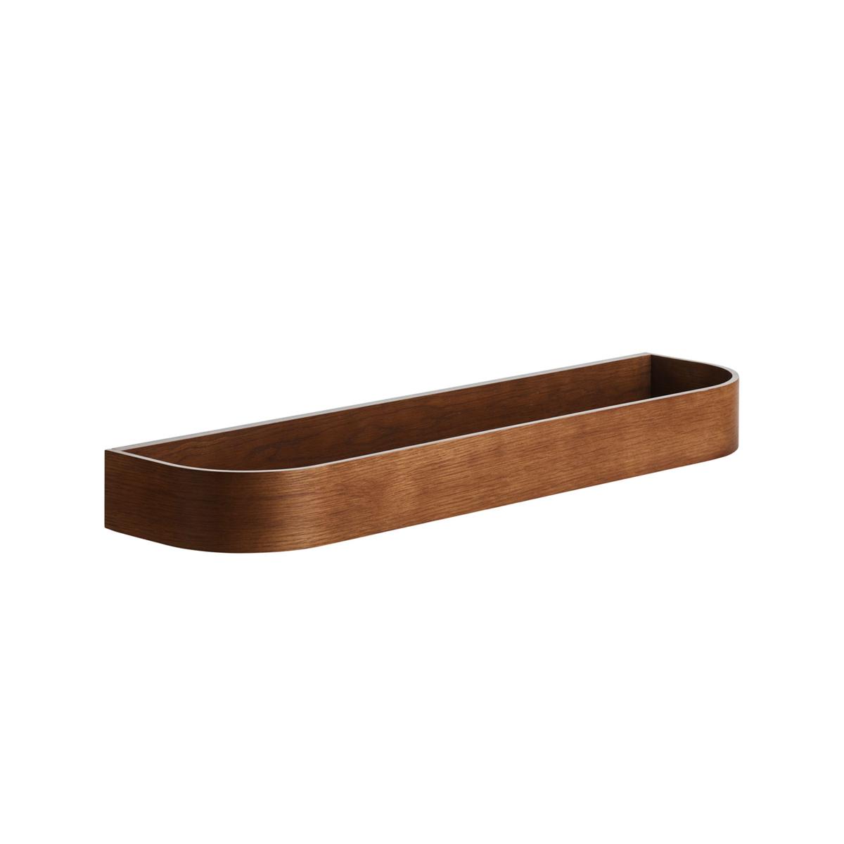 Audo Copenhagen - Epoch Shelf Dark Stained Oak/Black 79 cm - Vägghyllor - Nina Bruun - Träfärgad - Trä