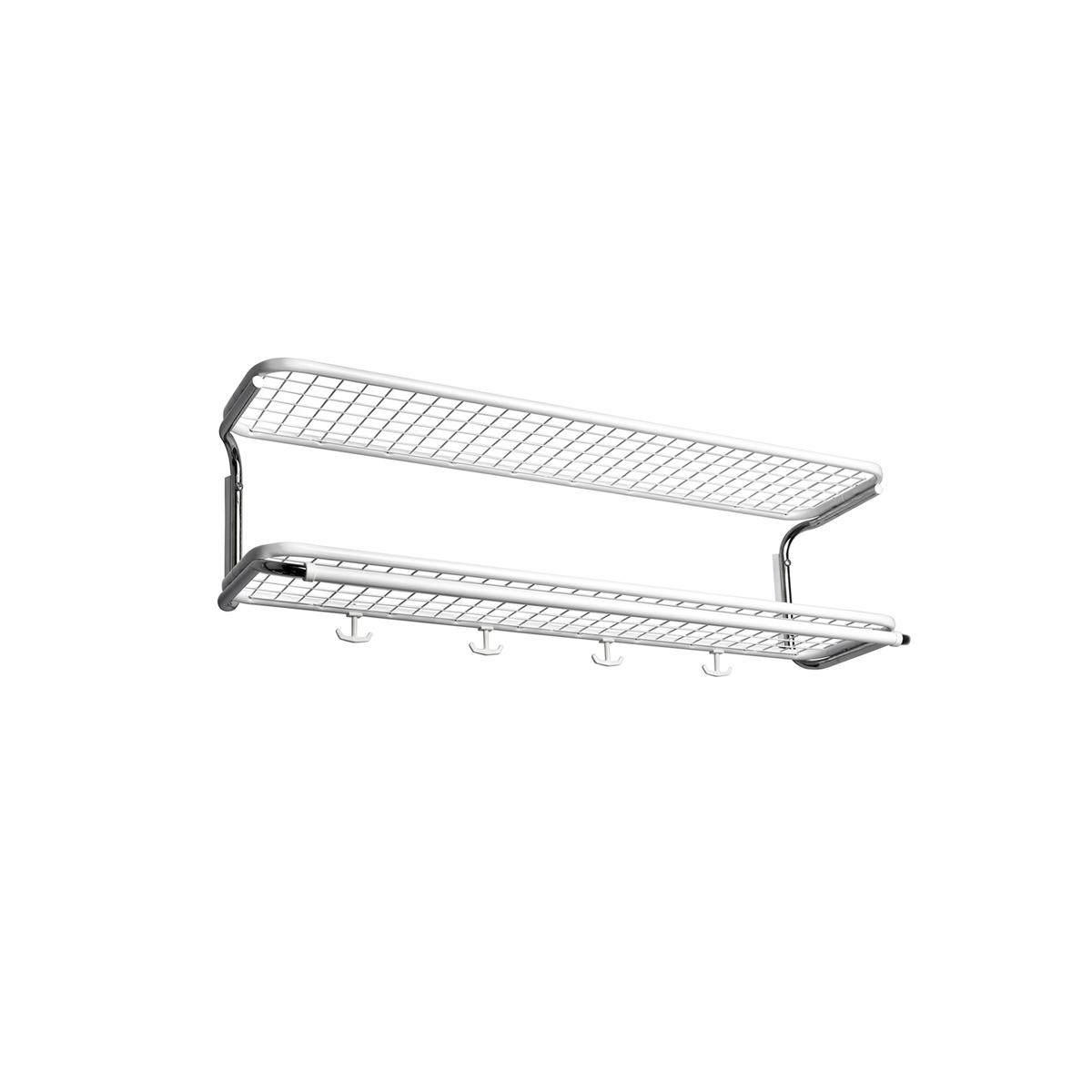 Essem Design - Classic 650 Hatthylla - Vit/Krom 50 cm - Hatthyllor och skohyllor - Gunnar Bolin - Silver,Vit - Metall/Plast