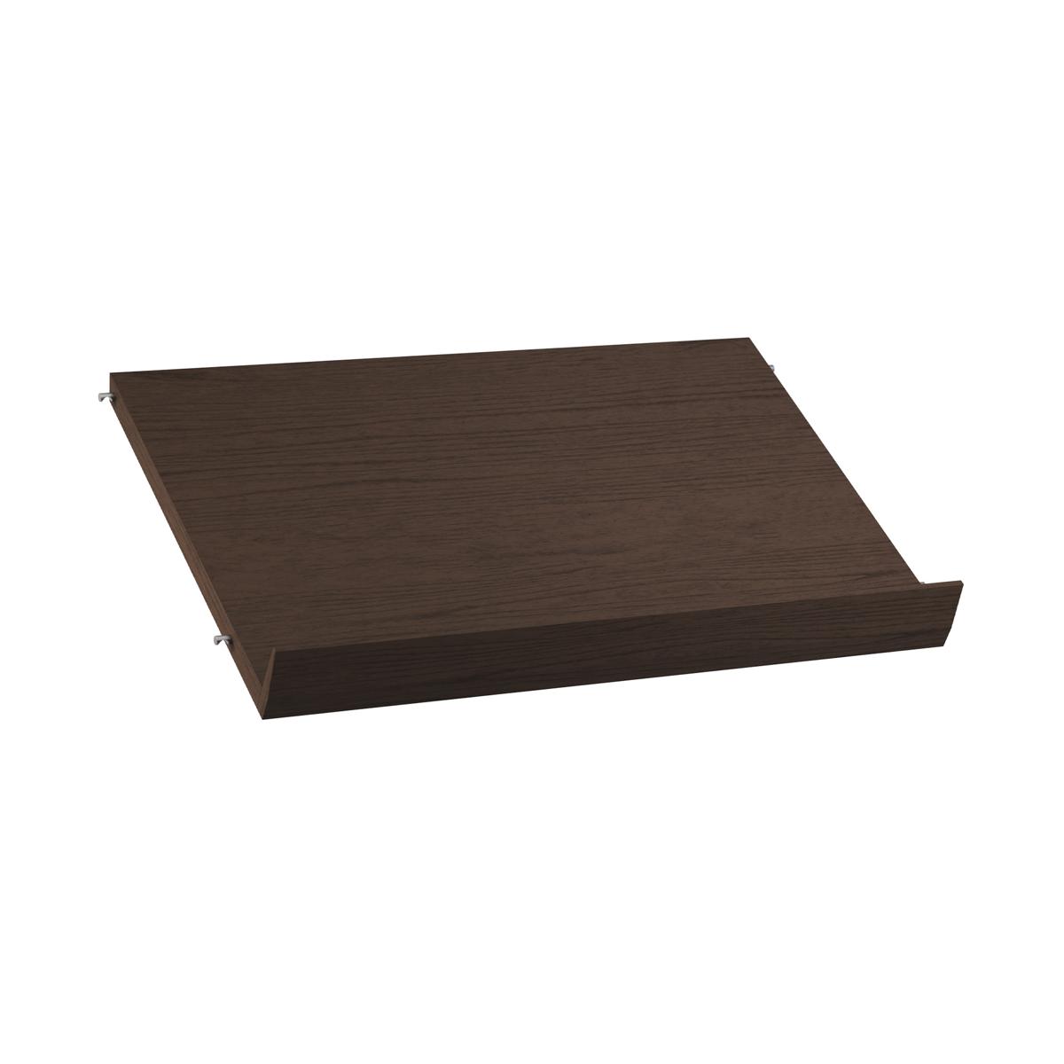 String - Tidskriftshylla trä 58 cm mörk ek - Hyllsystem - Nils Strinning - Träfärgad - Trä
