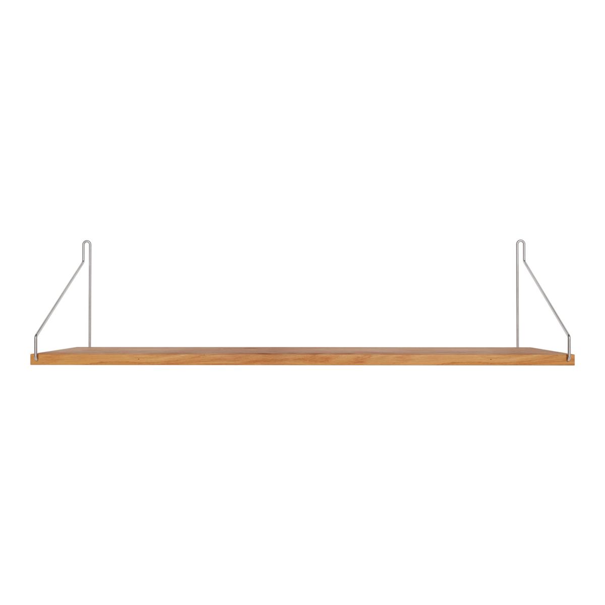 Frama - Single Shelf vägghylla Natural Oak / Stainless Steel D20 W80 - Kim Richardt - Beige - Trä