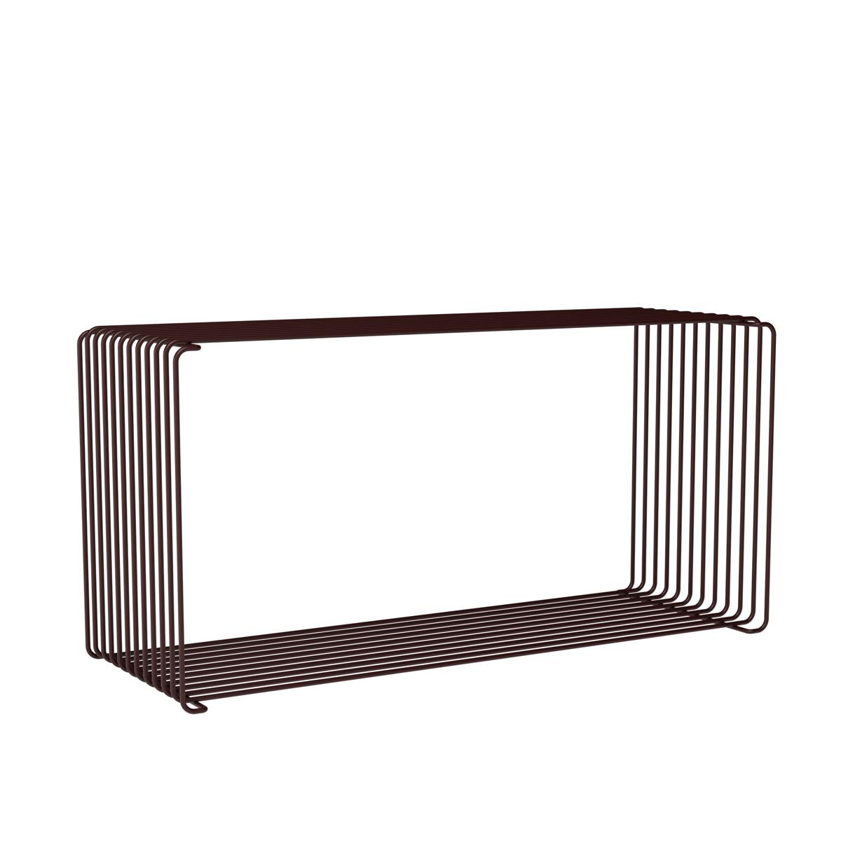 Montana - Panton Wire Extended hylla, djup 25,7 cm - Black Red - Hyllor & Hyllsystem - Verner Panton - Svart - Metall