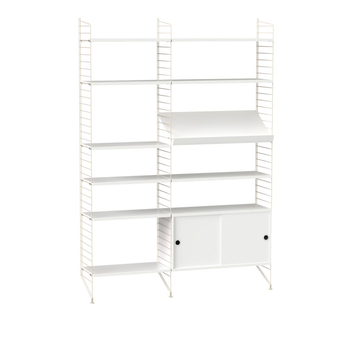 String - Vardagsrum hyllsystem H vit/beige - Hyllsystem - Nils Strinning - Vit