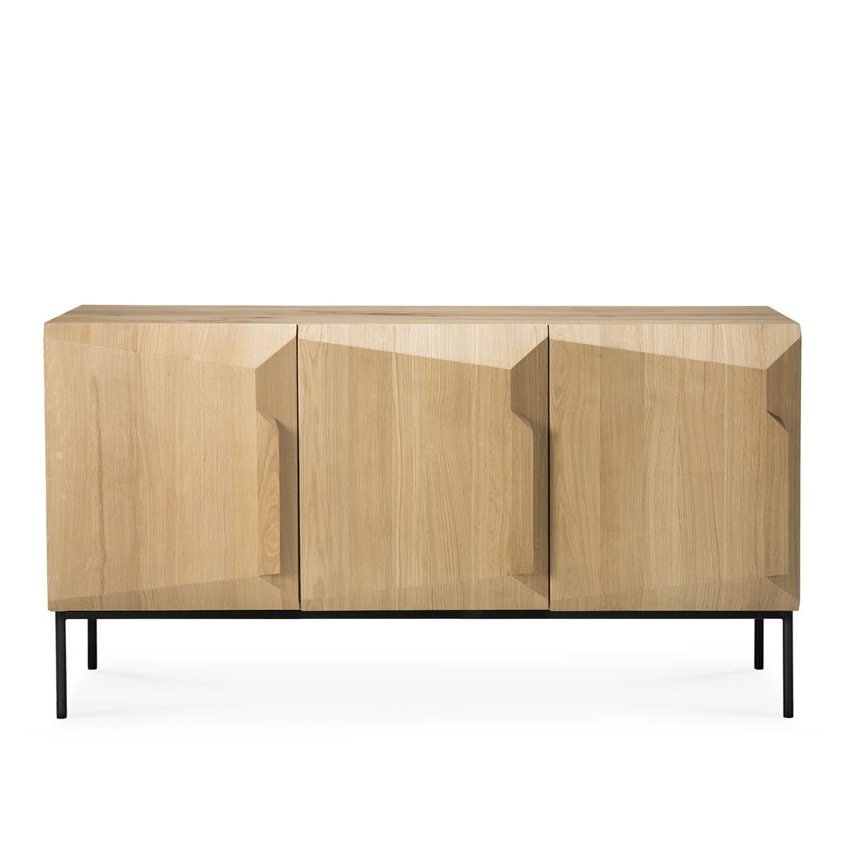 Ethnicraft - Stairs Sideboard, 3 Doors - Varnished - Skänkar och sideboards - Alain Van Havre - Träfärgad - Metall/Trä