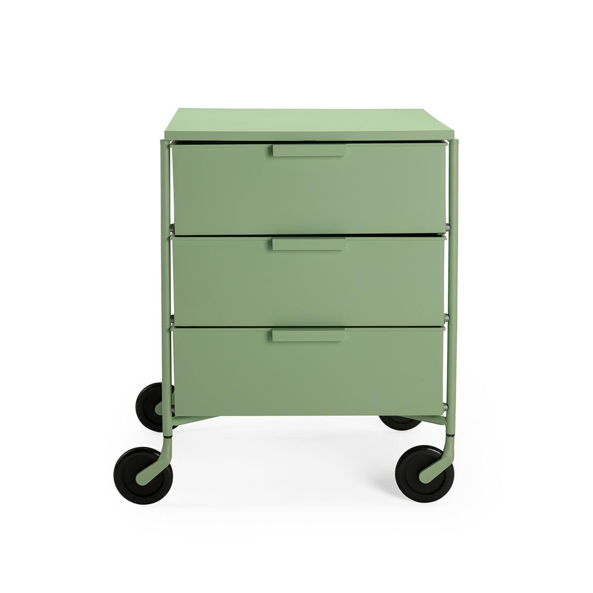 Kartell - Mobil Mat - 3 Drawers, Pale Green - Hurtsar - Antonio Citterio - Grön - Metall/Plast