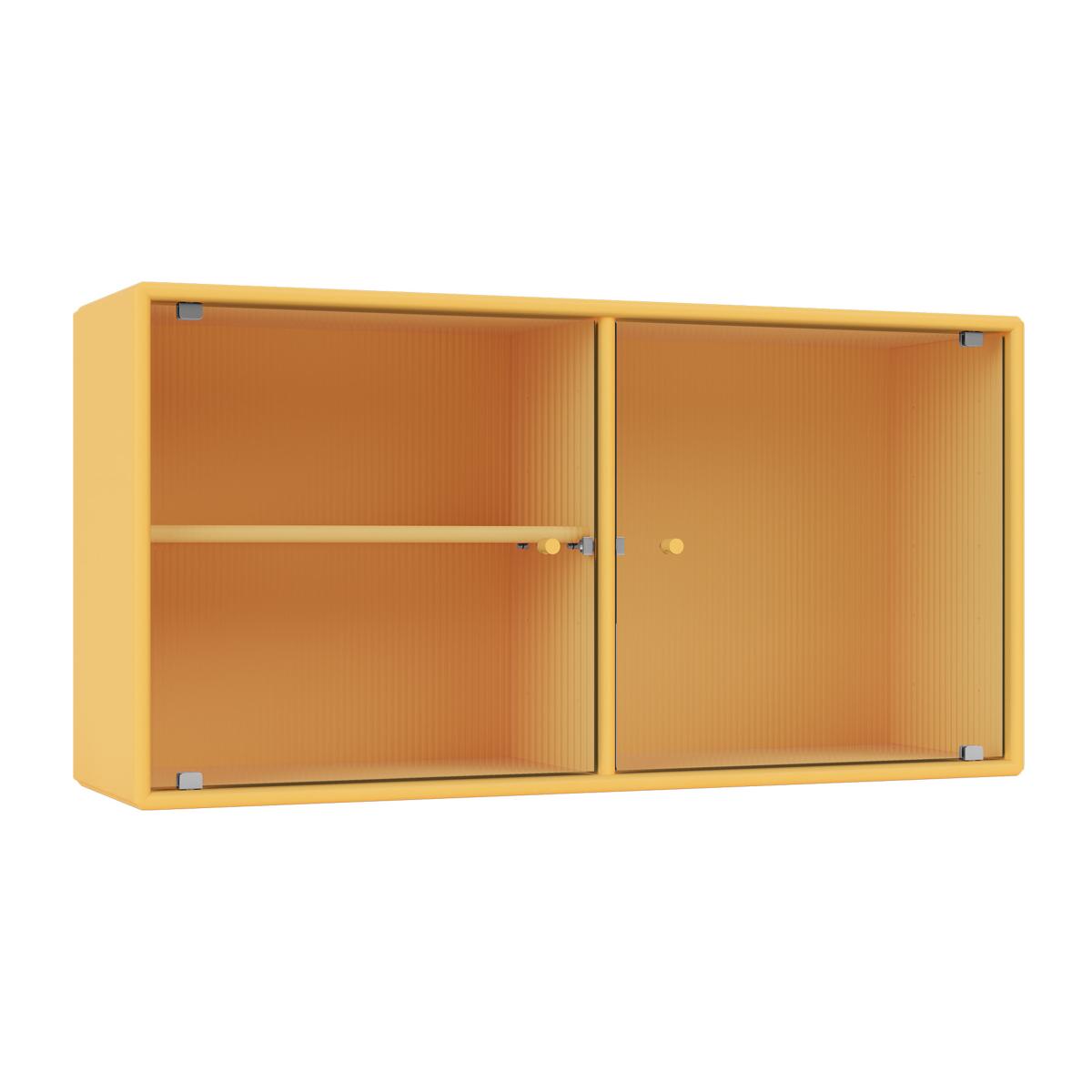 Montana - Ripple I Vitrine Cabinet 166-Acacia 04 Suspension Rails - Skåp och vitrinskåp - Peter J. Lassen - Gul - Glas/Trä