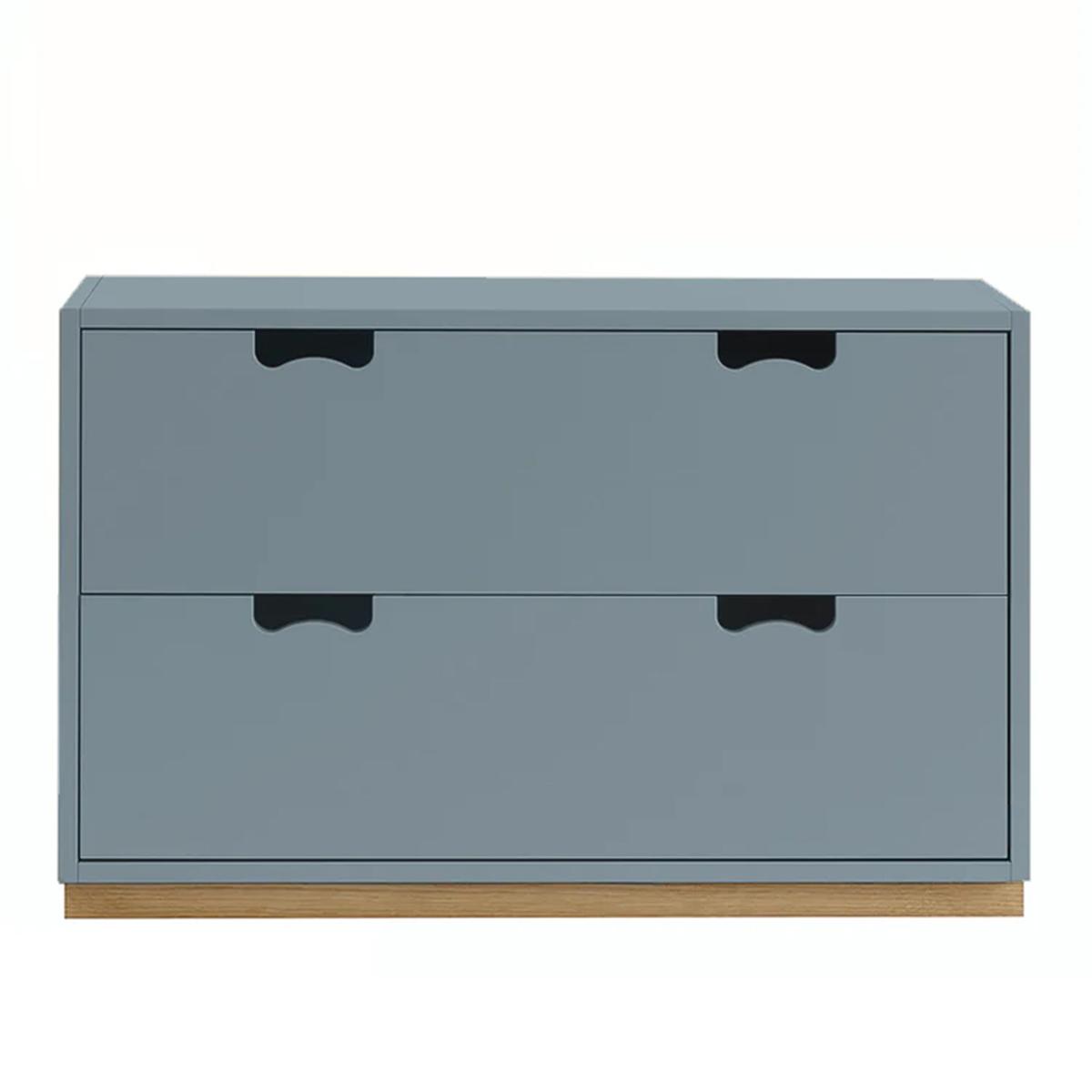 Asplund - Snow Drawer A2 - Nordic Blue, Ek Sockel - Skåp och vitrinskåp -  Thomas Sandell & Jonas Bohlin - Blå - Trä
