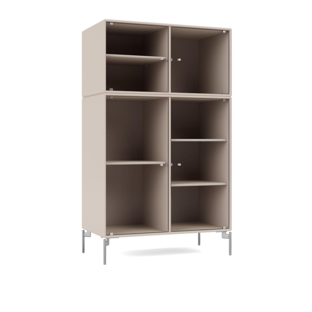 Montana - Ripple III – Vitrine Cabinet 168-Clay Matt Chrome - Skåp och vitrinskåp - Peter J. Lassen - Beige - Trä