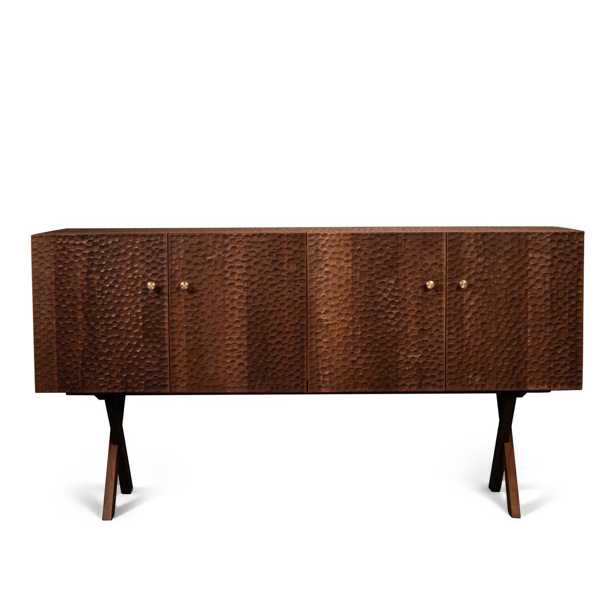 Zanat - Touch Sideboard, 4 doors/Massivt trä, Oljad ek 172 cm - Sideboards - Studioilse - Träfärgad - Trä
