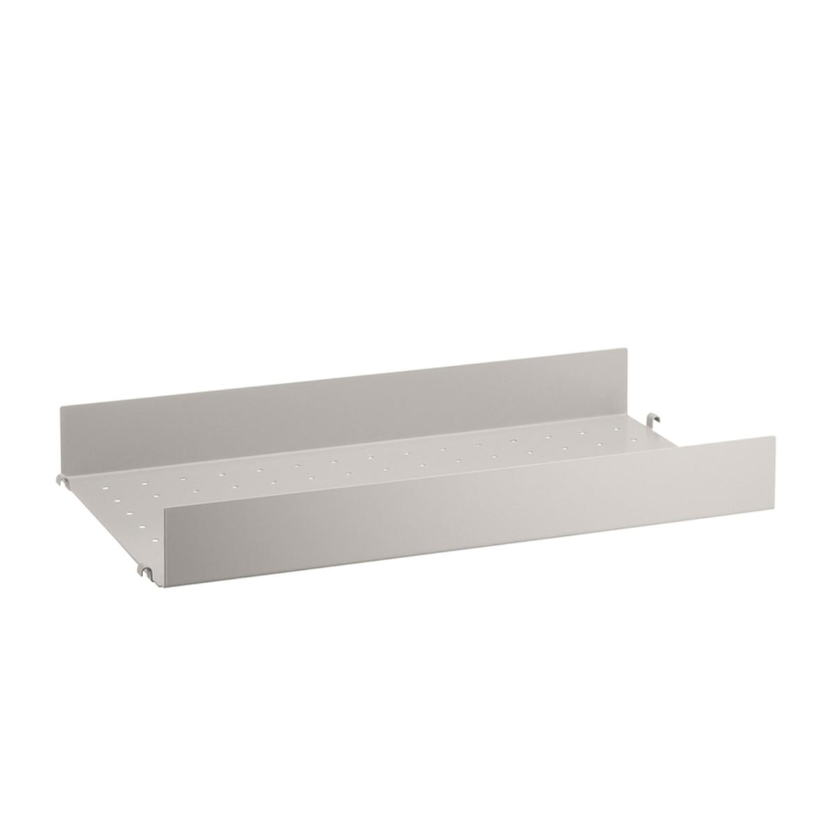 String - Metallhyllplan hög kant 58 x 30 cm beige - Hyllsystem - Beige - Metall