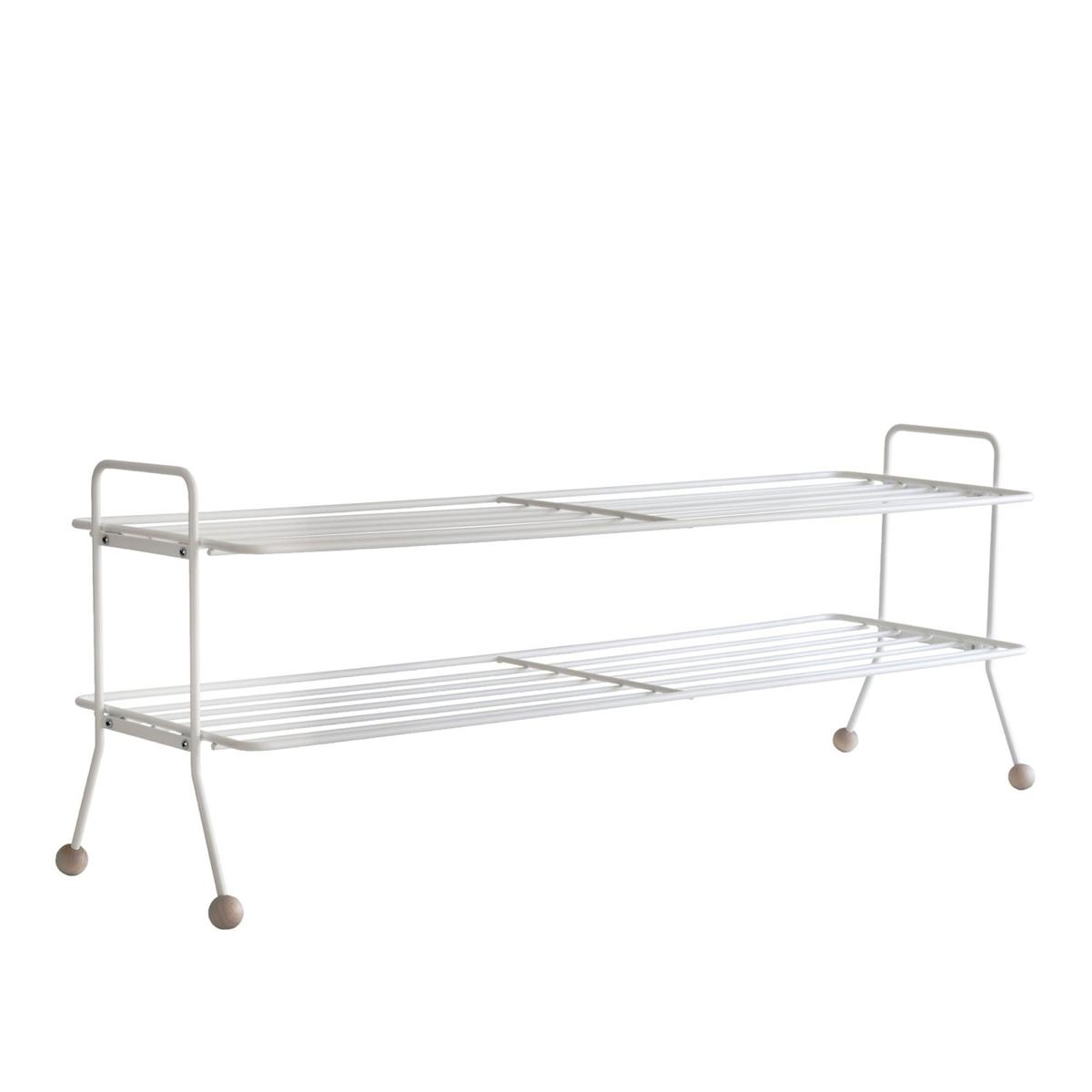 Maze Interior - Bill Shoe Shelf Large, White - Hatthyllor och skohyllor - Louise Hederström - Svart - Metall/Trä
