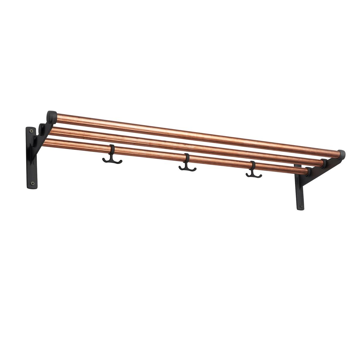 Essem Design - Nostalgi Hatthylla/Skohylla Koppar/Svart, 100 cm - Hatthyllor och skohyllor - Gunnar Bolin - Koppar,Svart - Metall