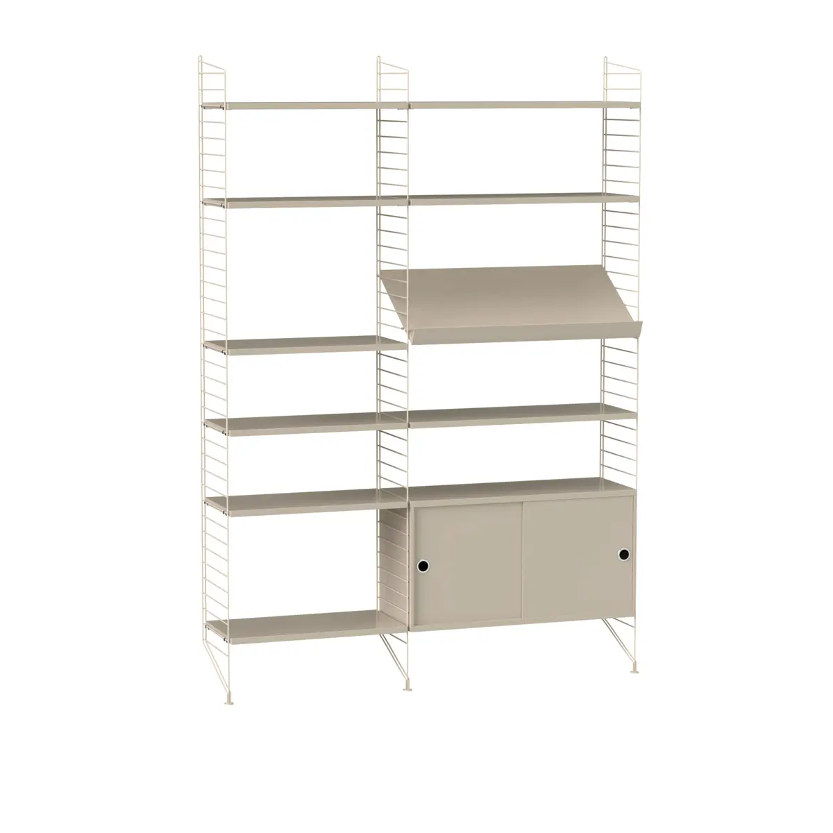 String - Vardagsrum hyllsystem H beige/beige - Hyllsystem - Nils Strinning - Beige