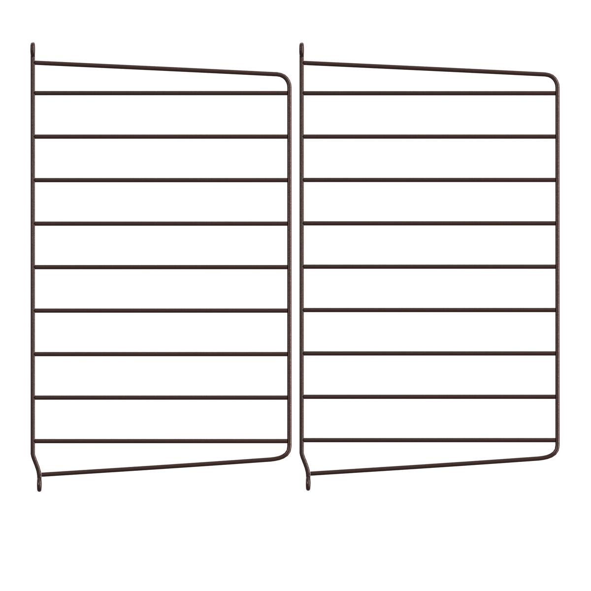 String - Väggavel 50 x 30 cm 2-pack mörkbrun - Hyllsystem