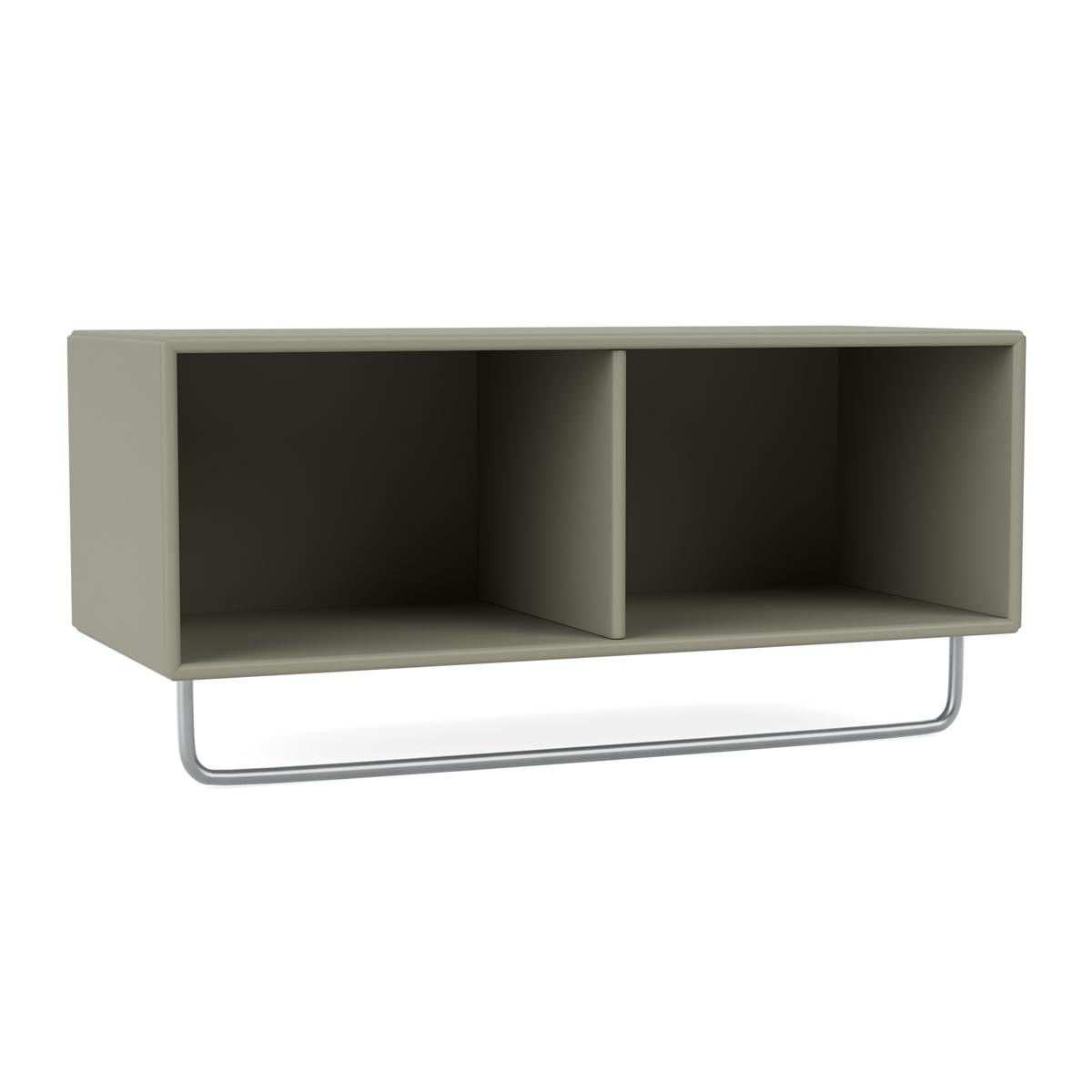 Montana - Coat Shelf With Clothes Rack 144-Fennel 04 Suspension Rails - Hatthyllor och skohyllor - Peter J. Lassen - Grön - Trä