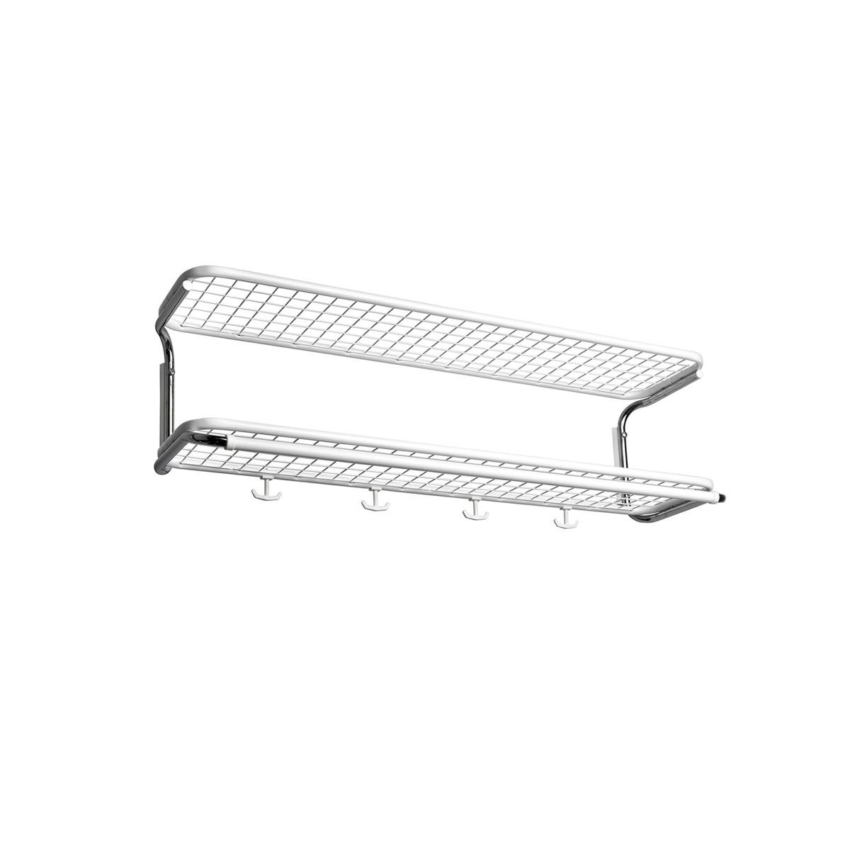 Essem Design - Classic 650 Hatthylla Vit/Krom, 60 cm - Hatthyllor och skohyllor - Gunnar Bolin - Silver,Vit - Metall/Plast