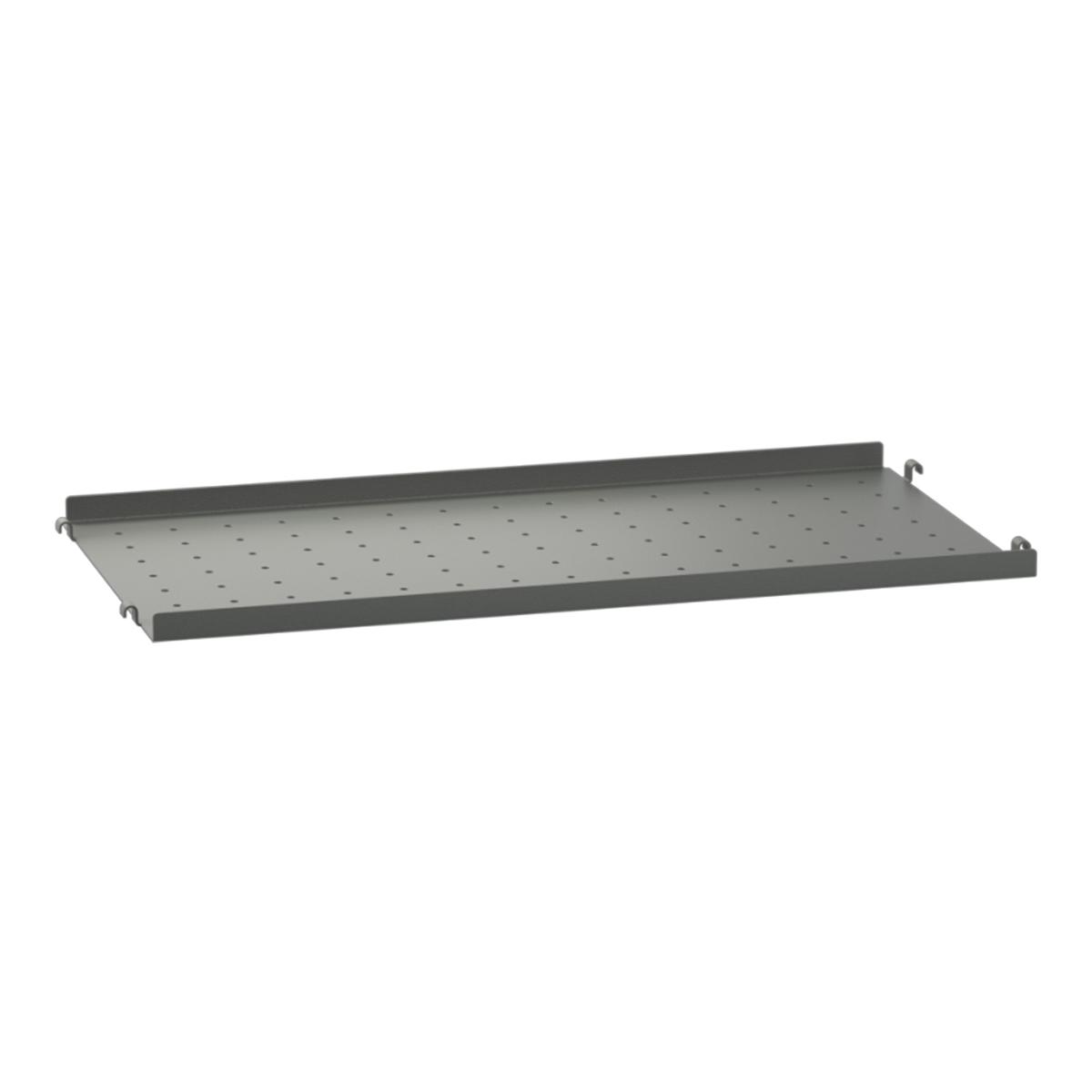 String - Metallhyllplan låg kant 58 x 20 cm mörkgrå - Hyllor & Hyllsystem - Nils Strinning - Grå - Metall