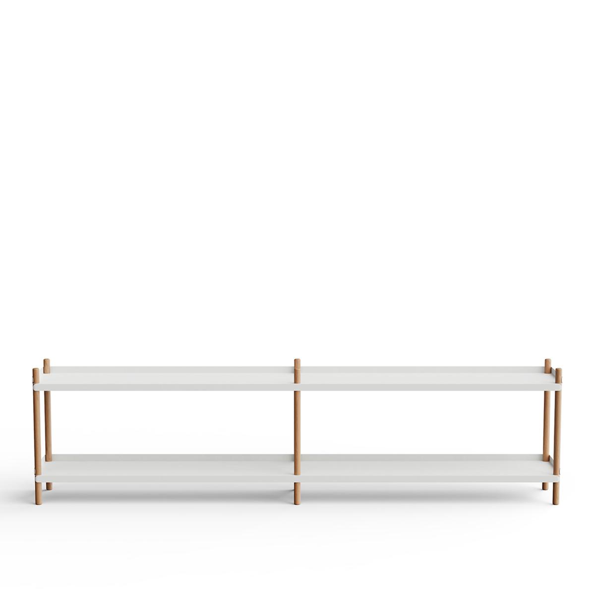 NINE - BOLT Shelving 2000 - 2 shelves Oak Natural Grey - Hyllor & Hyllsystem - Lennart Ebert - Grå - Metall/Trä