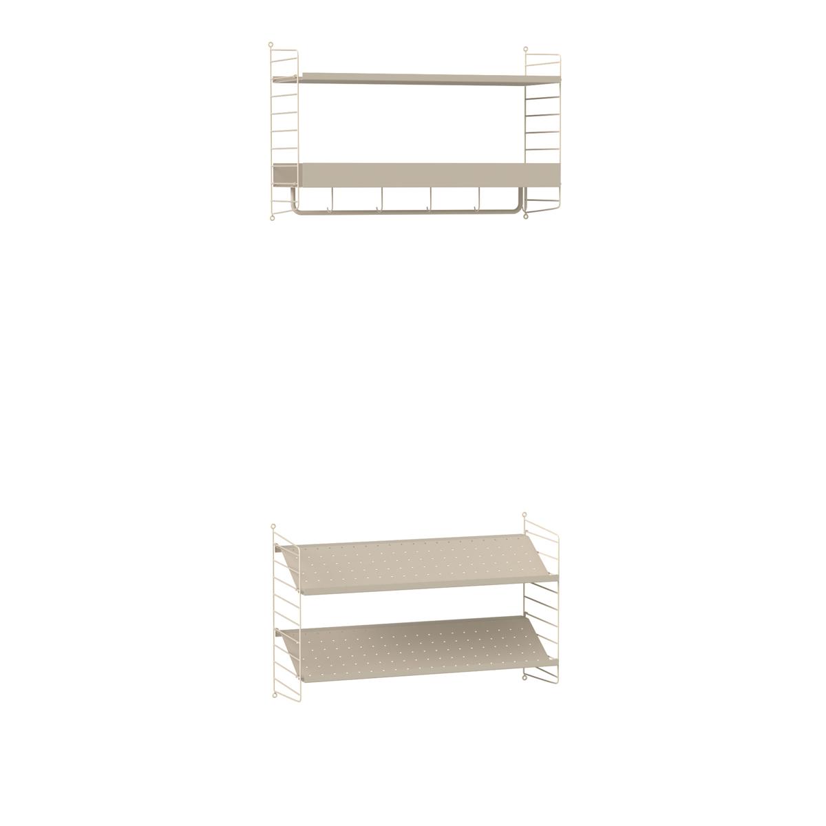 String - Hall Hyllsystem Q Beige / Beige - Hyllor & Hyllsystem - Beige
