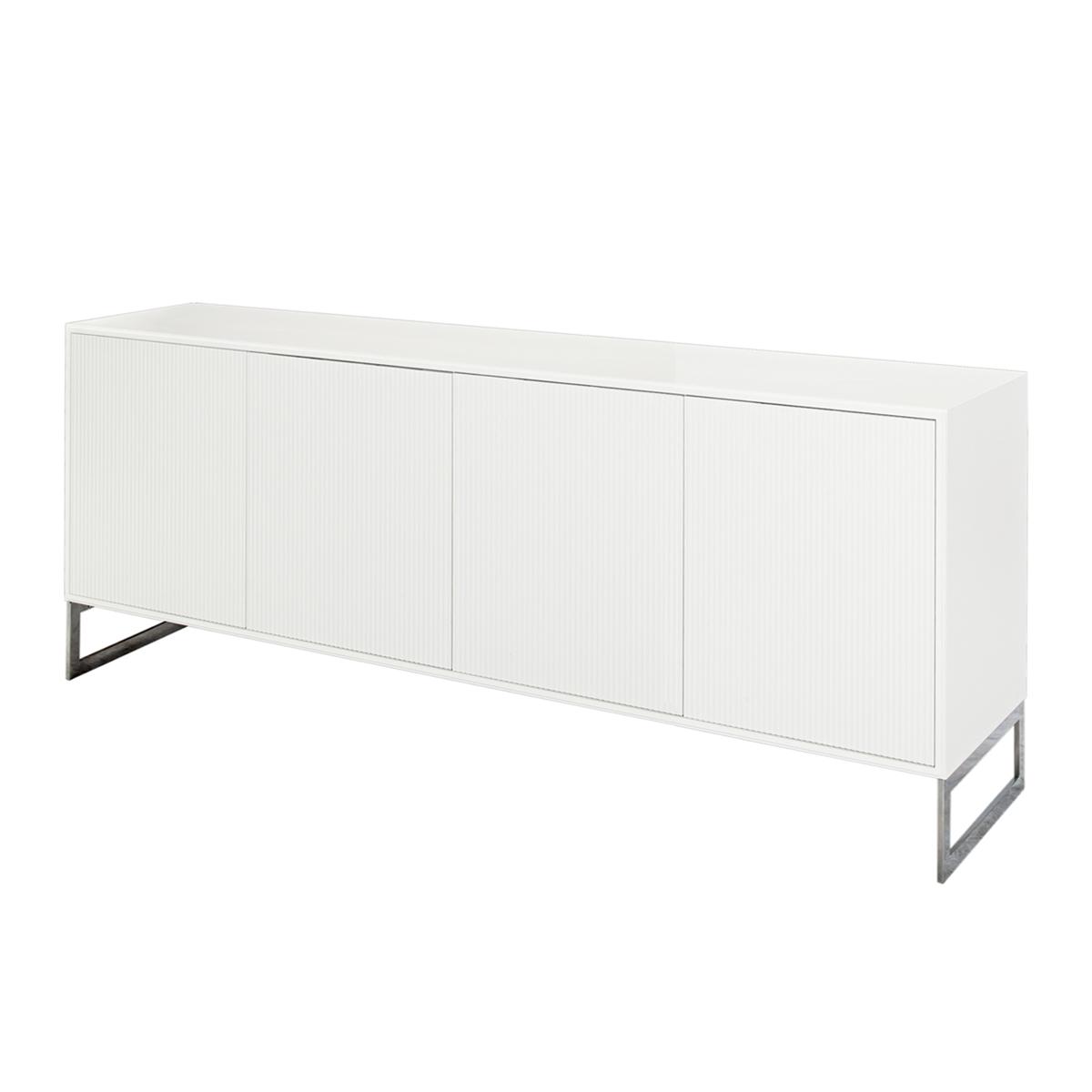 Englesson - Line Skänk 4 Dörrar 6704DB White / Chrome - Skänkar och sideboards - Metall