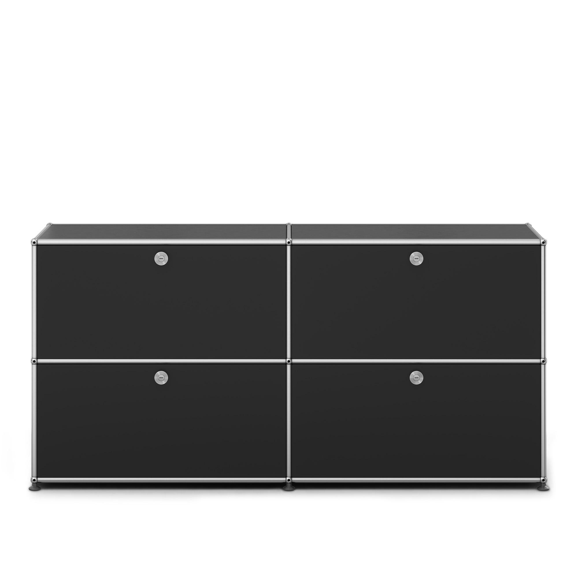 USM - USM Haller Sideboard E2 Graphite Black - Sideboards - Fritz Haller & Paul Schärer - Svart - Metall