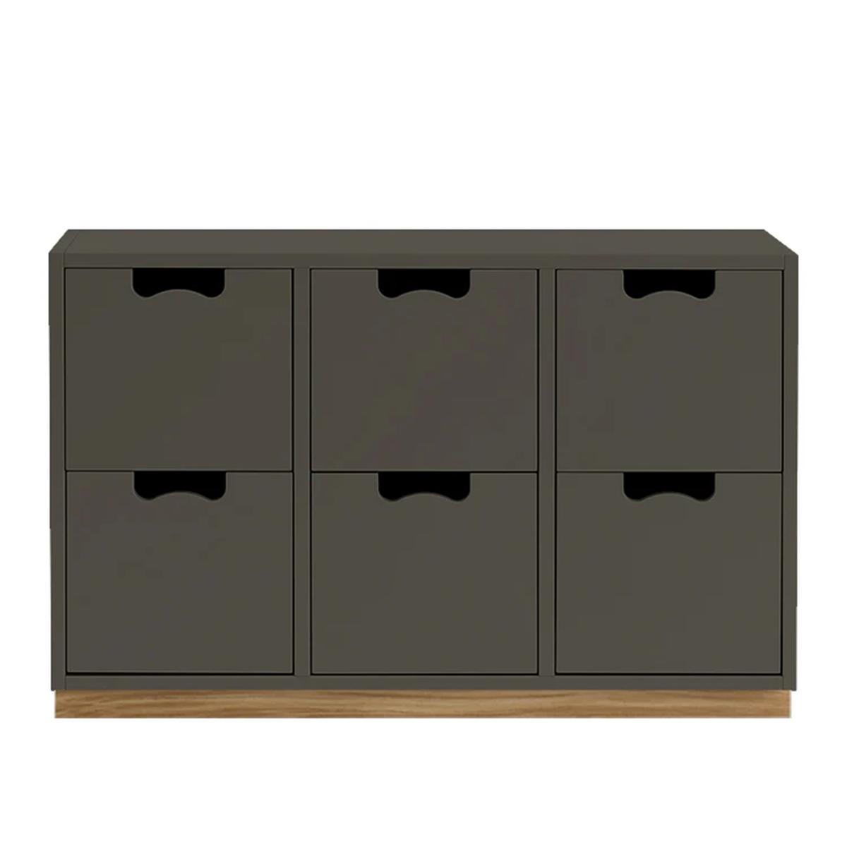 Asplund - Snow Drawer B2 - Taupe, Ek Sockel - Byråer -  Thomas Sandell & Jonas Bohlin - Grå - Trä