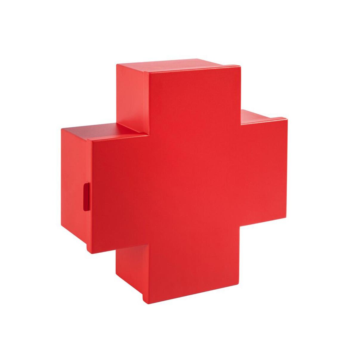 Cappellini - Cross Cabinet Matt - Embossed Powder Coating, Red - Förvaringsskåp - Thomas Eriksson - Röd - Metall