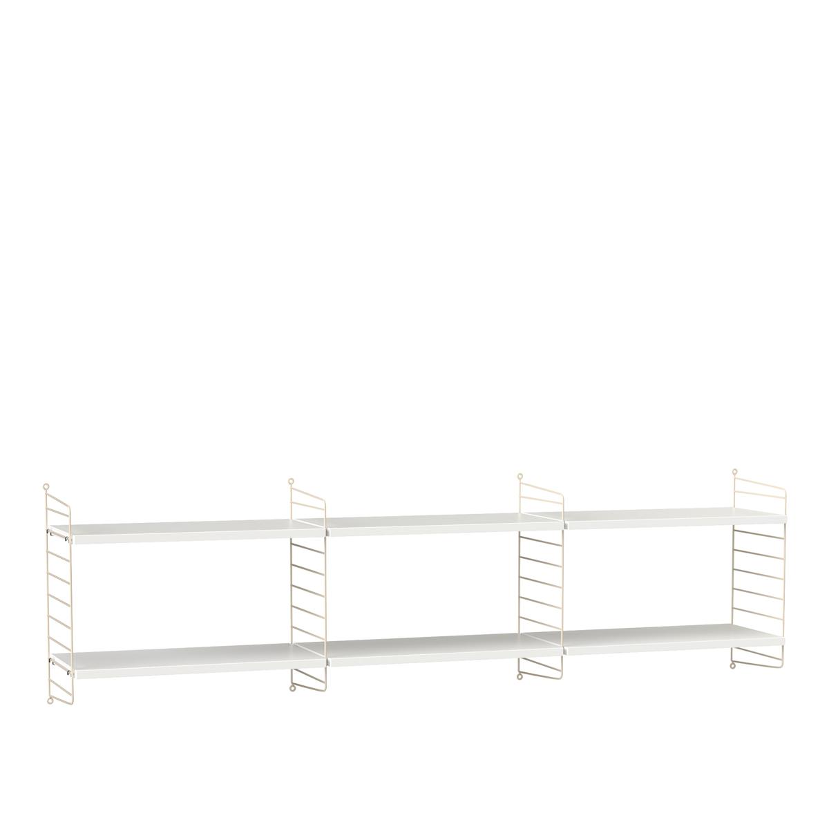 String - Vardagsrum Hyllsystem O Vit / Beige - Vit