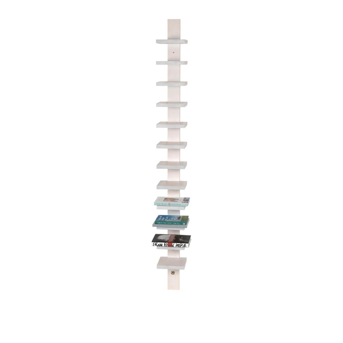 Källemo - Pilaster Hylla Laserad björk, Nr. 1 Vit, - Vägghyllor - John Kandell - Vit - Trä