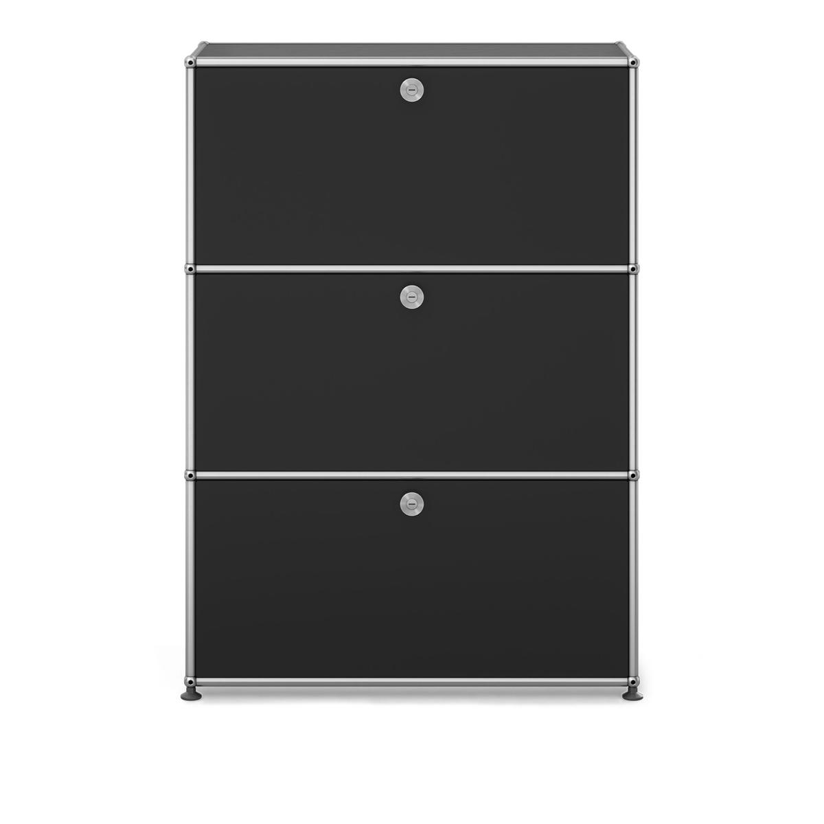 USM - USM Haller Shelf G1 Graphite Black - Förvaringsskåp - Fritz Haller & Paul Schärer - Svart - Metall