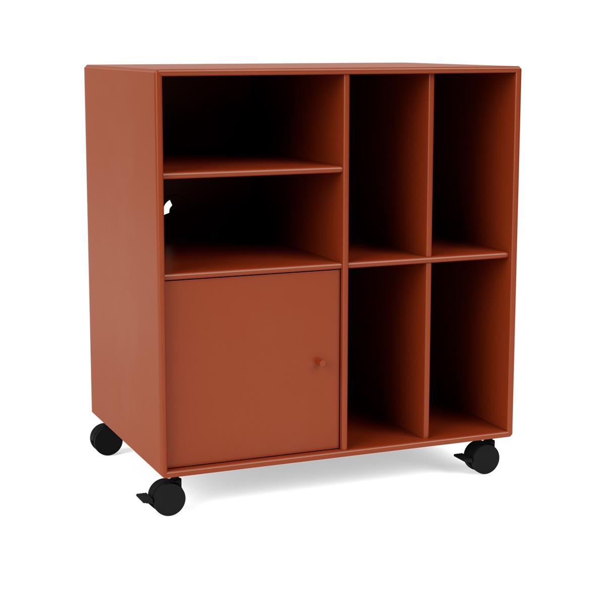 Montana - SPIN II Vinyl Storage, 05-CastorsCR70Black, 162 Hokkaido - Skåp och vitrinskåp - Peter J. Lassen - Röd